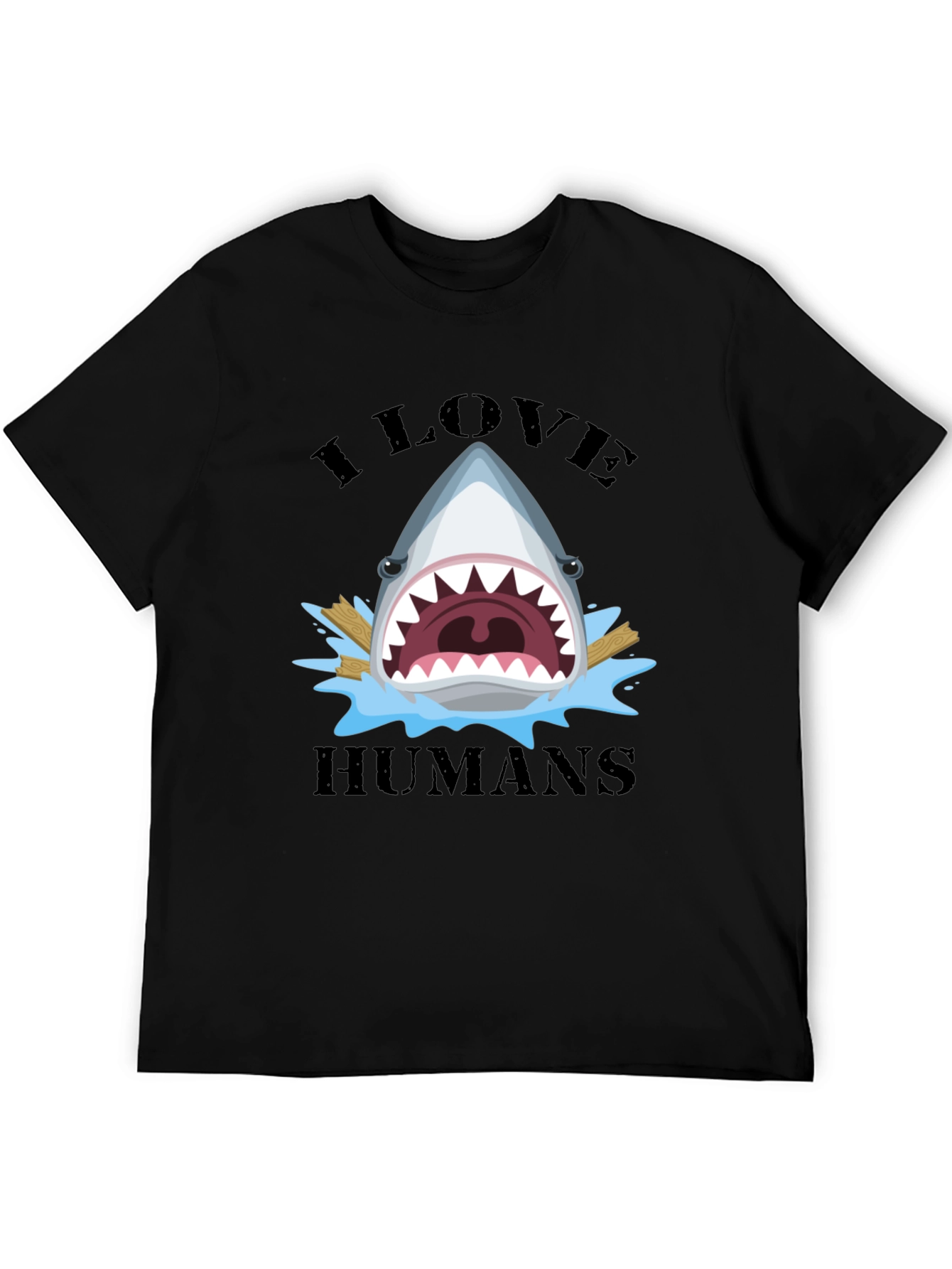 I Love Humans Shark Graphic T-Shirt