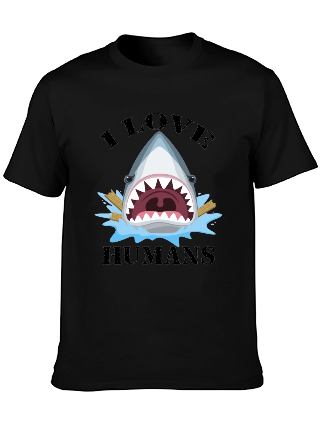 I Love Humans Shark Graphic T-Shirt