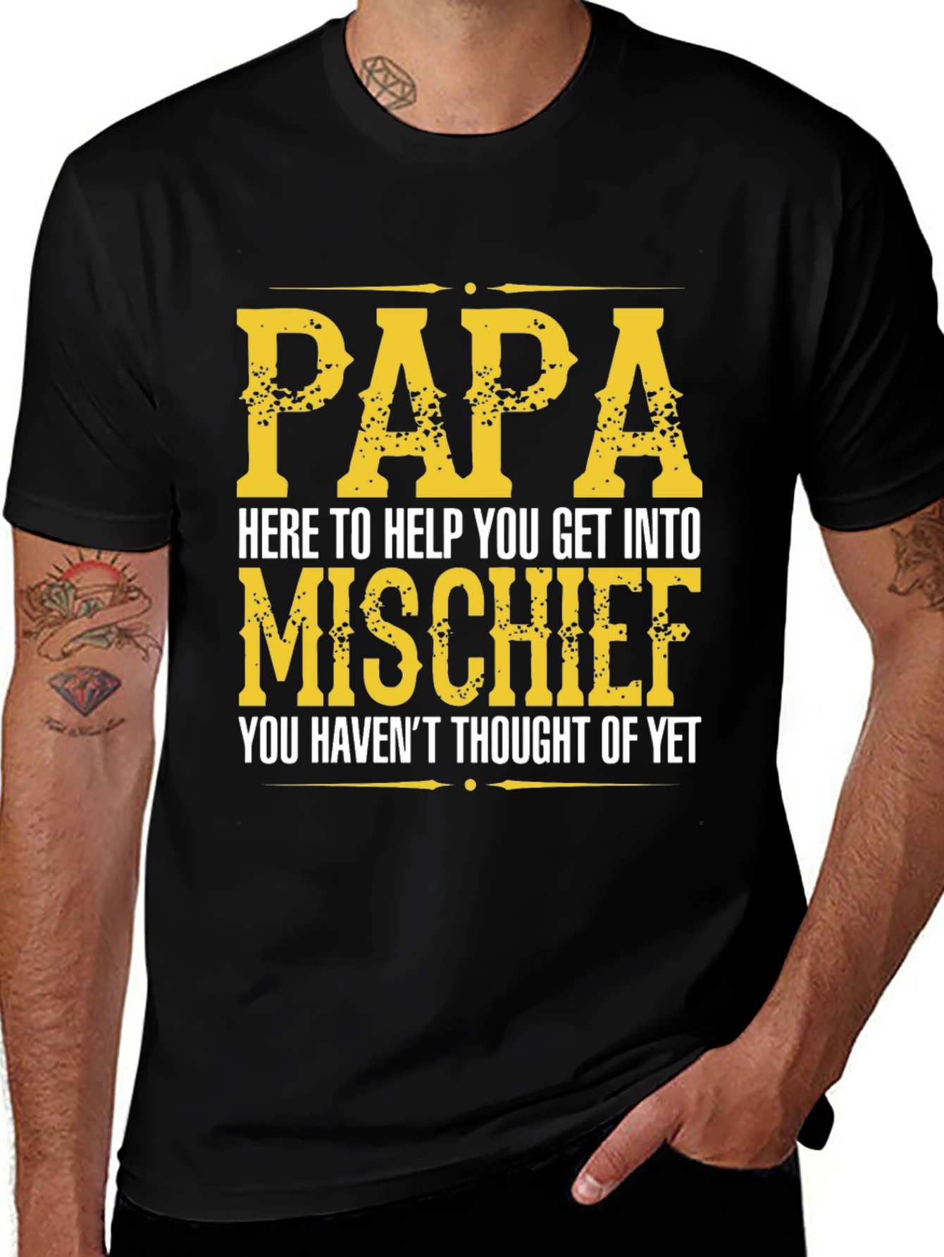 Papa Mischief T-Shirt - Funny Fathers Day Gift
