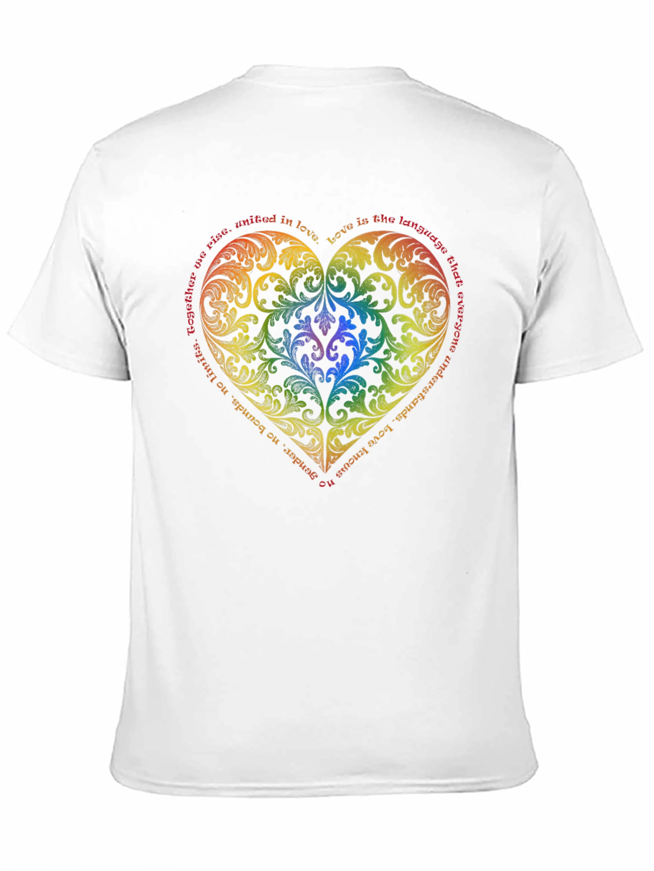 Rainbow Heart Love T-Shirt