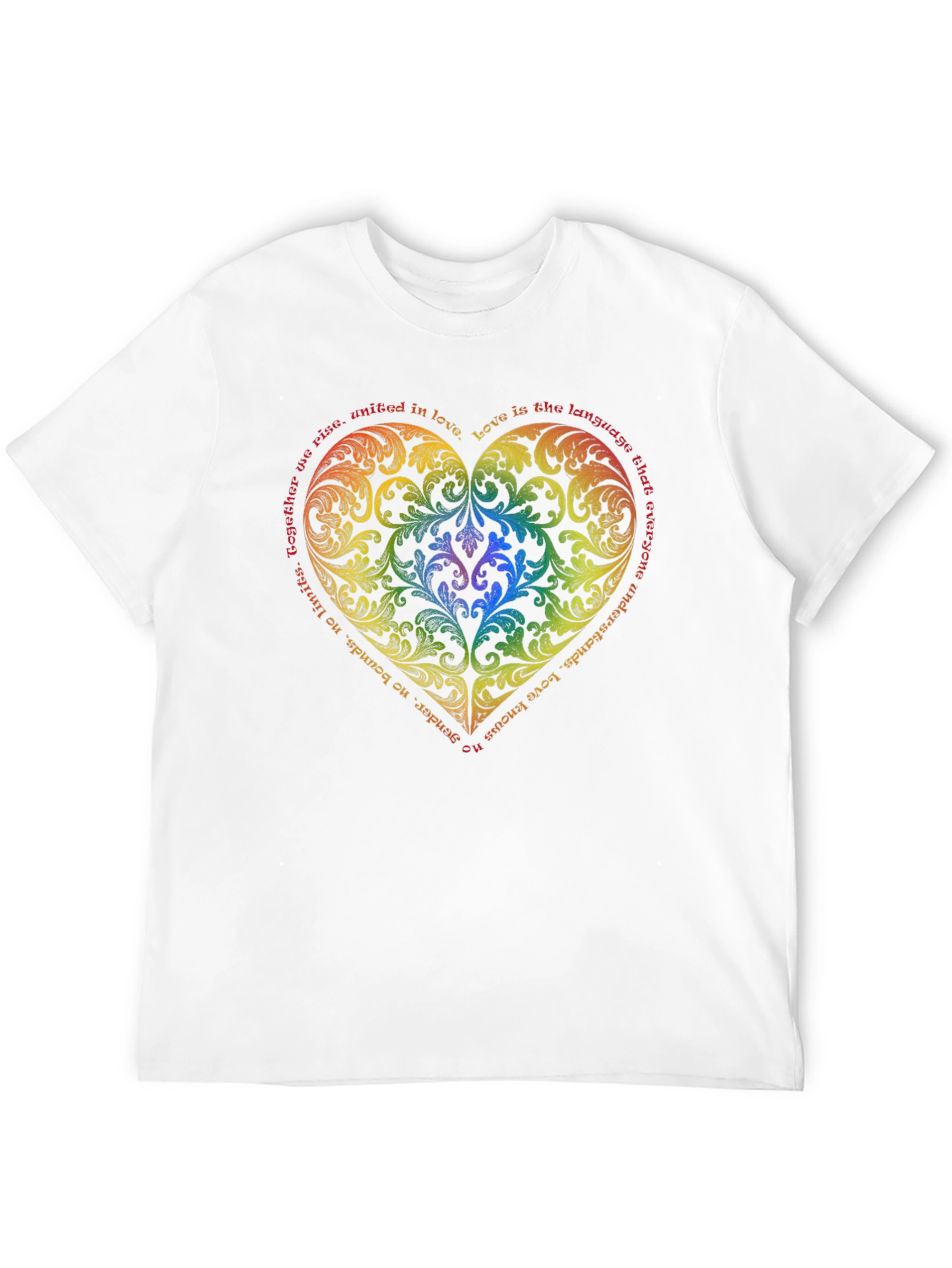 Rainbow Heart Love T-Shirt