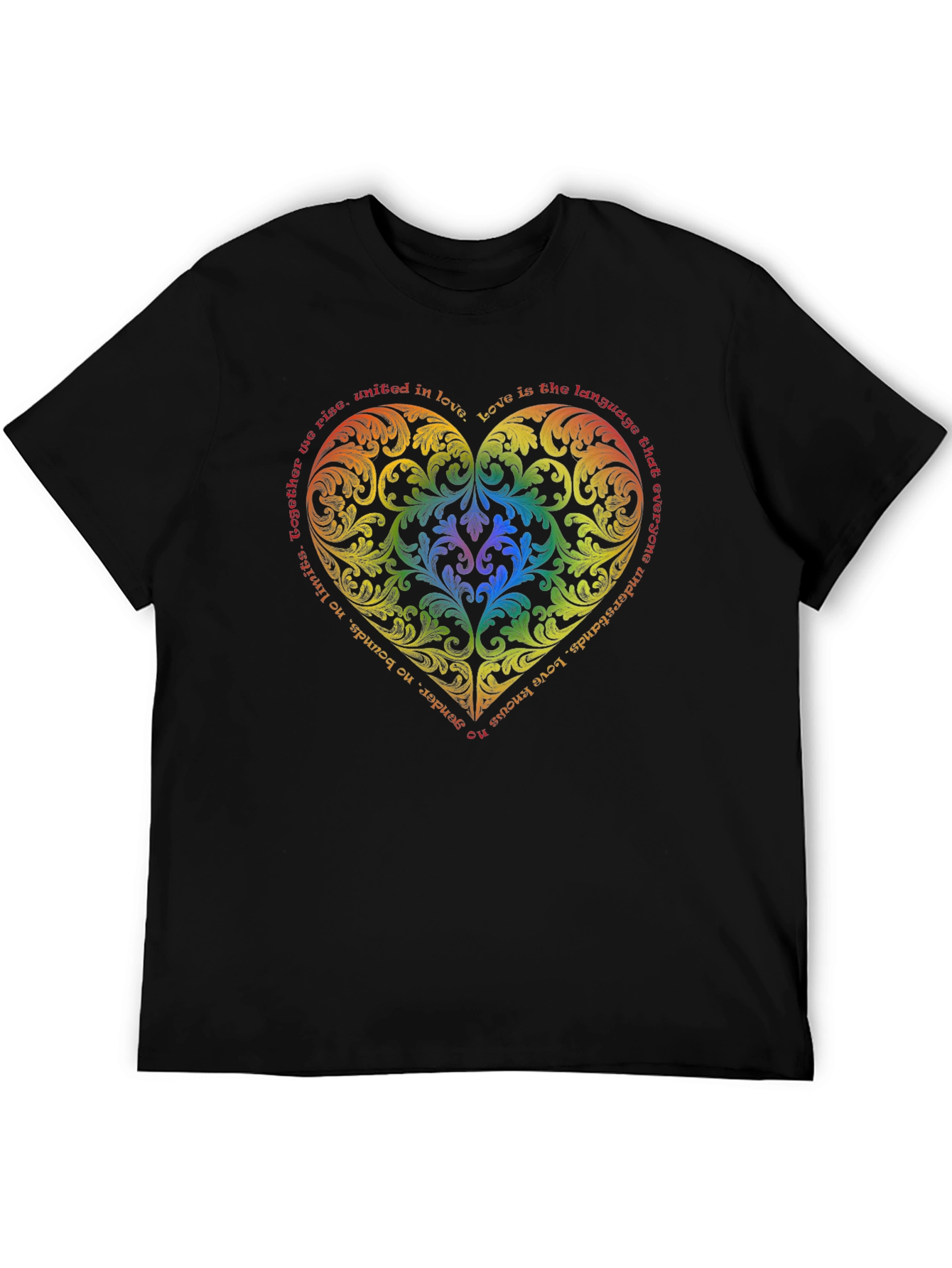 Rainbow Heart Love T-Shirt