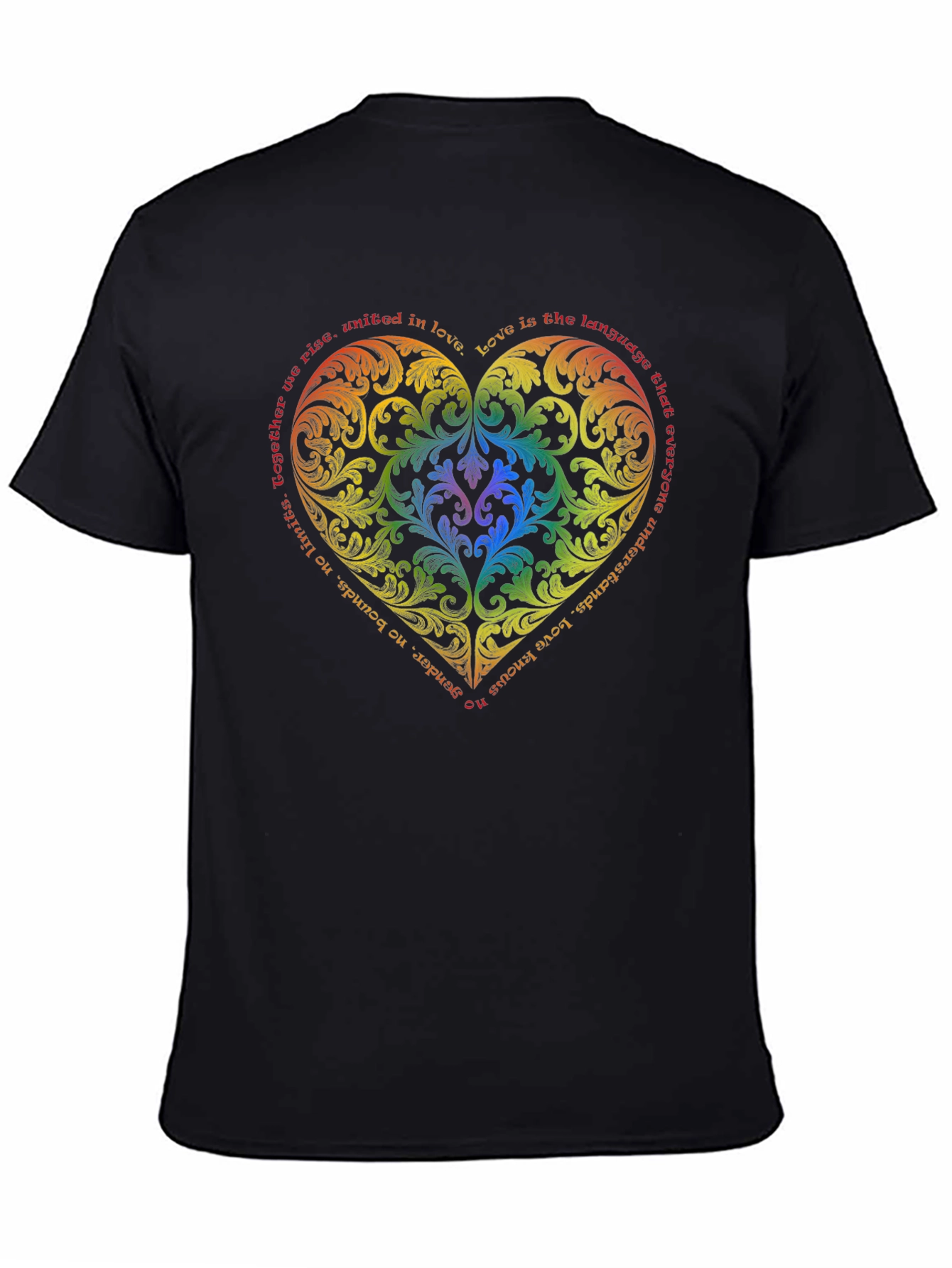 Rainbow Heart Love T-Shirt