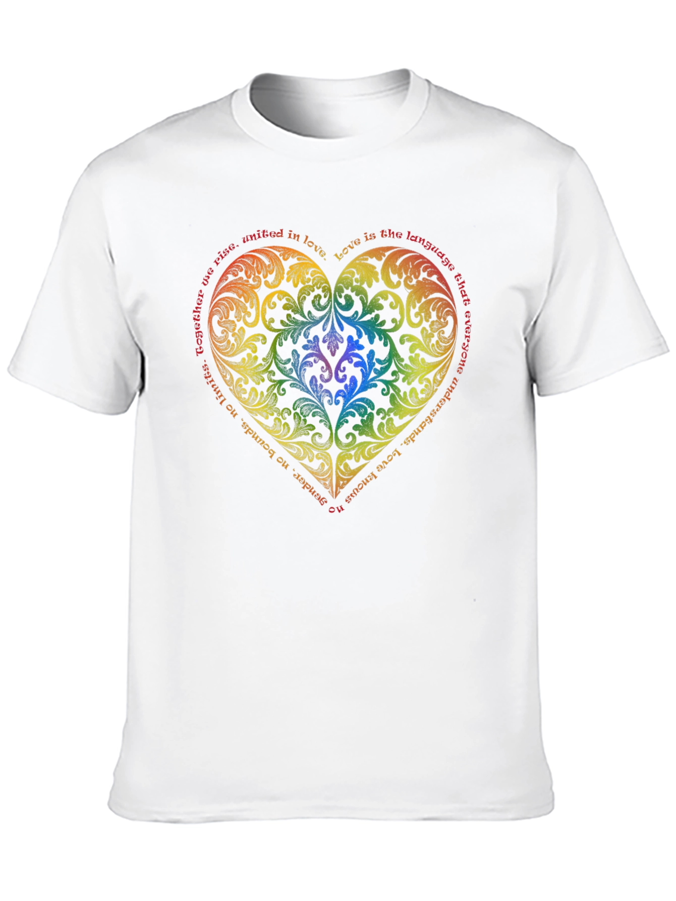 Rainbow Heart Love T-Shirt