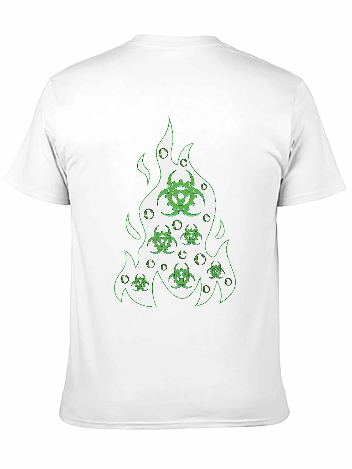 Biohazard Flame Graphic Tee - Modern Style