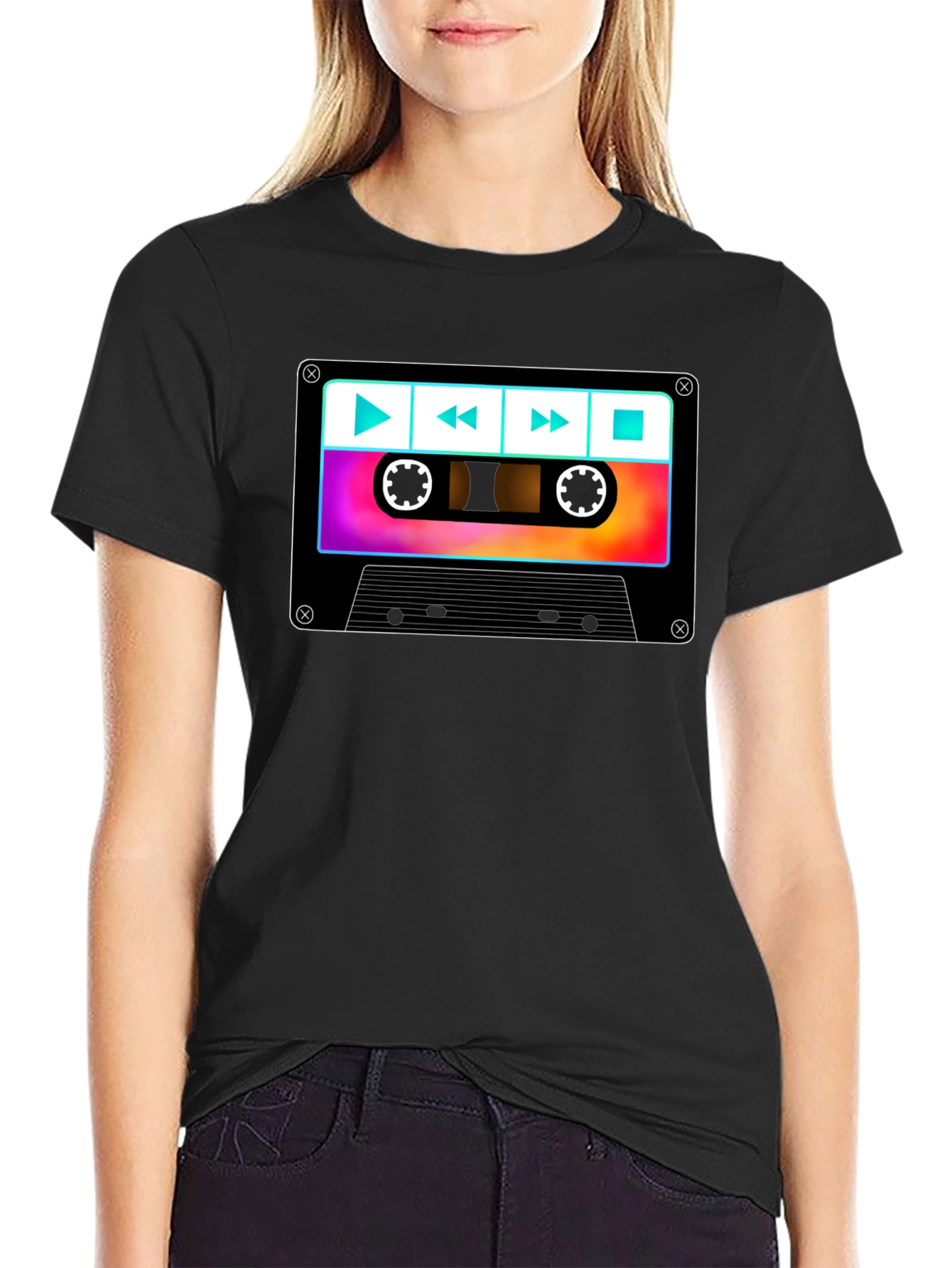 Retro Cassette Tape Graphic T-Shirt