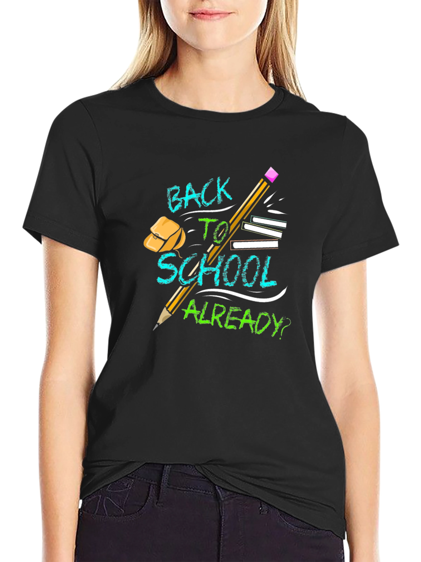 Back To School Graphic Tee Black