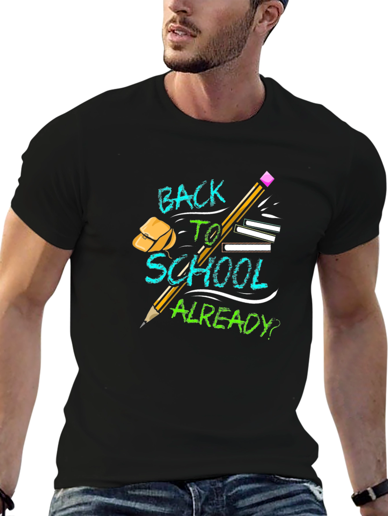 Back To School Graphic Tee Black