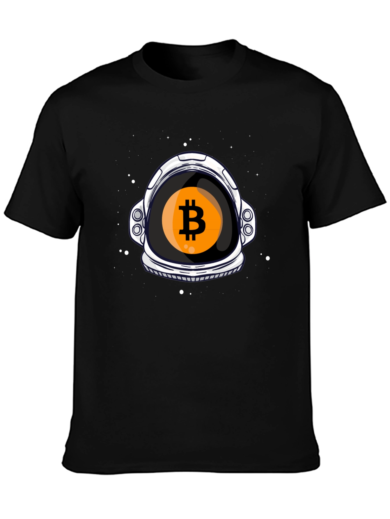 Bitcoin Astronaut Helmet Graphic T-Shirt
