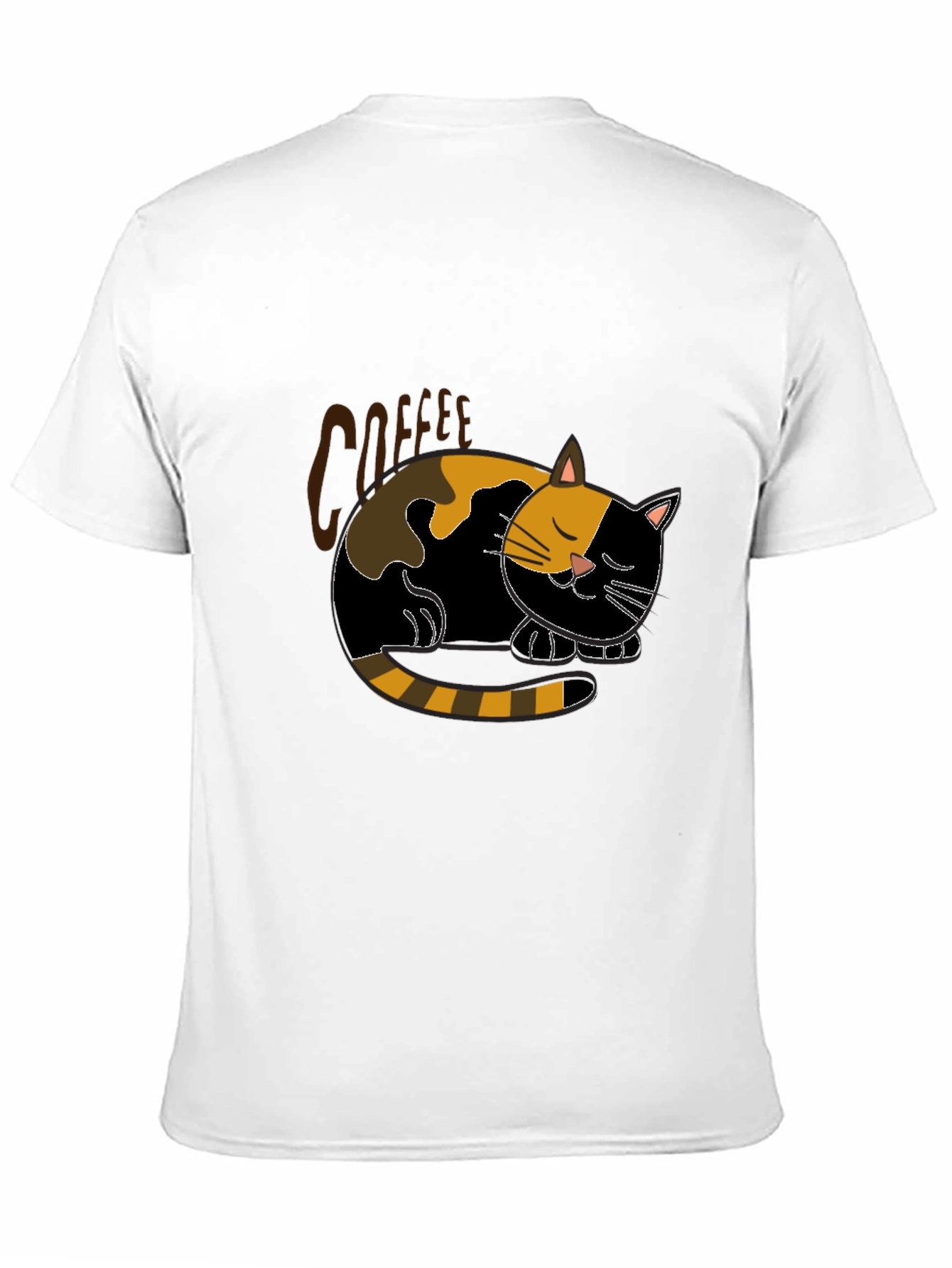 Coffee Cat Nap Black T-Shirt - Relaxed Fit