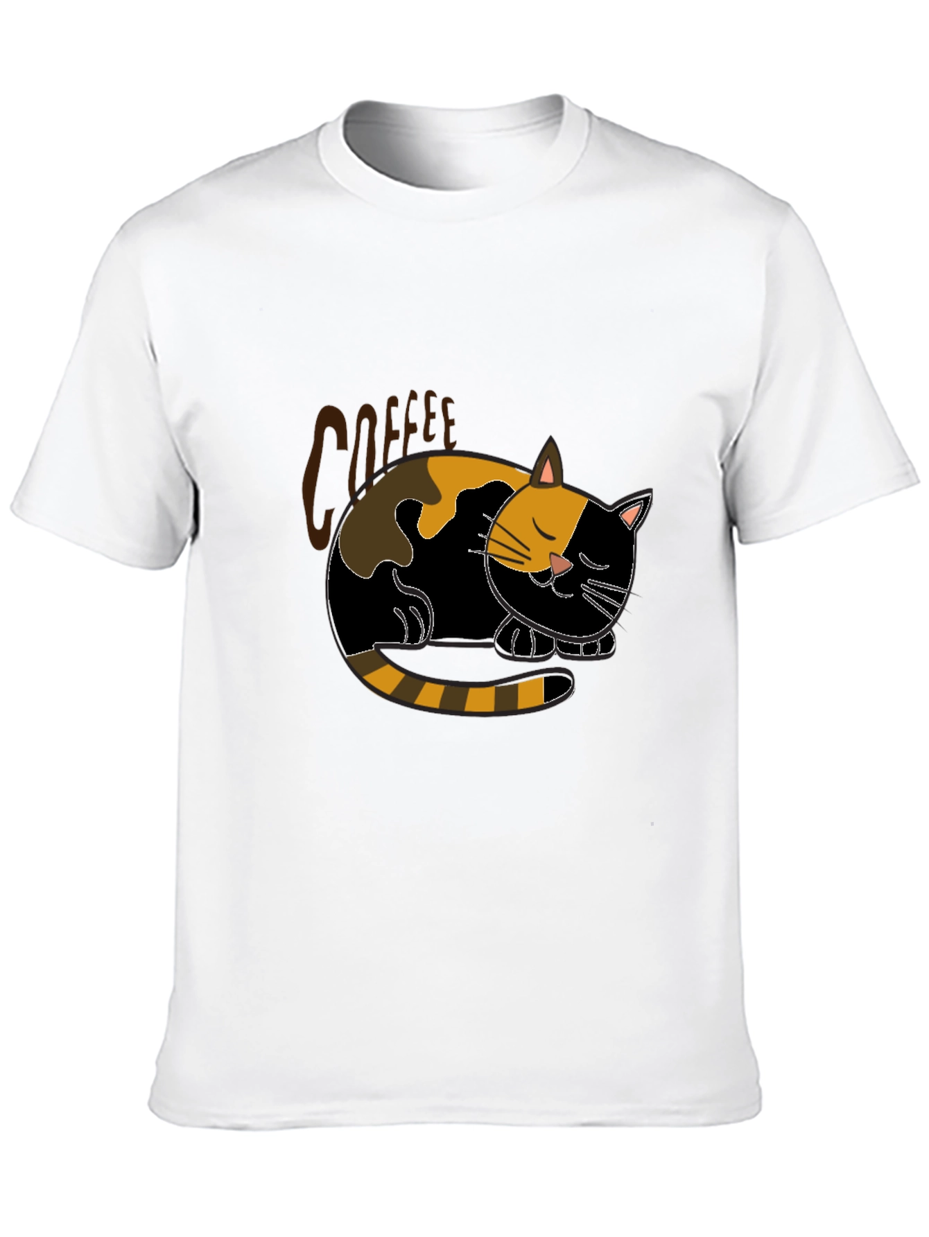 Coffee Cat Nap Black T-Shirt - Relaxed Fit