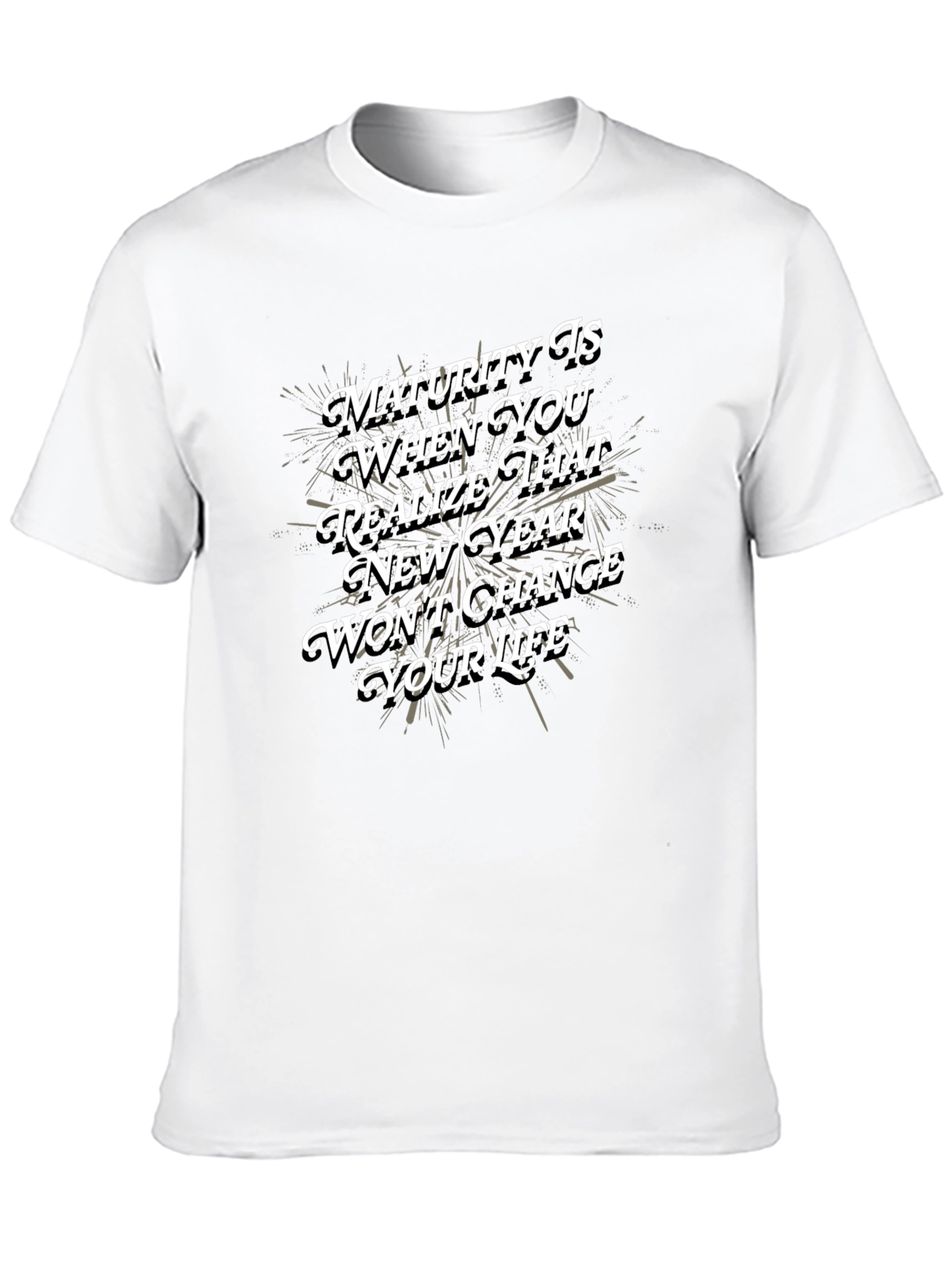 Maturity New Year Graphic Tee - Unisex Black T-Shirt