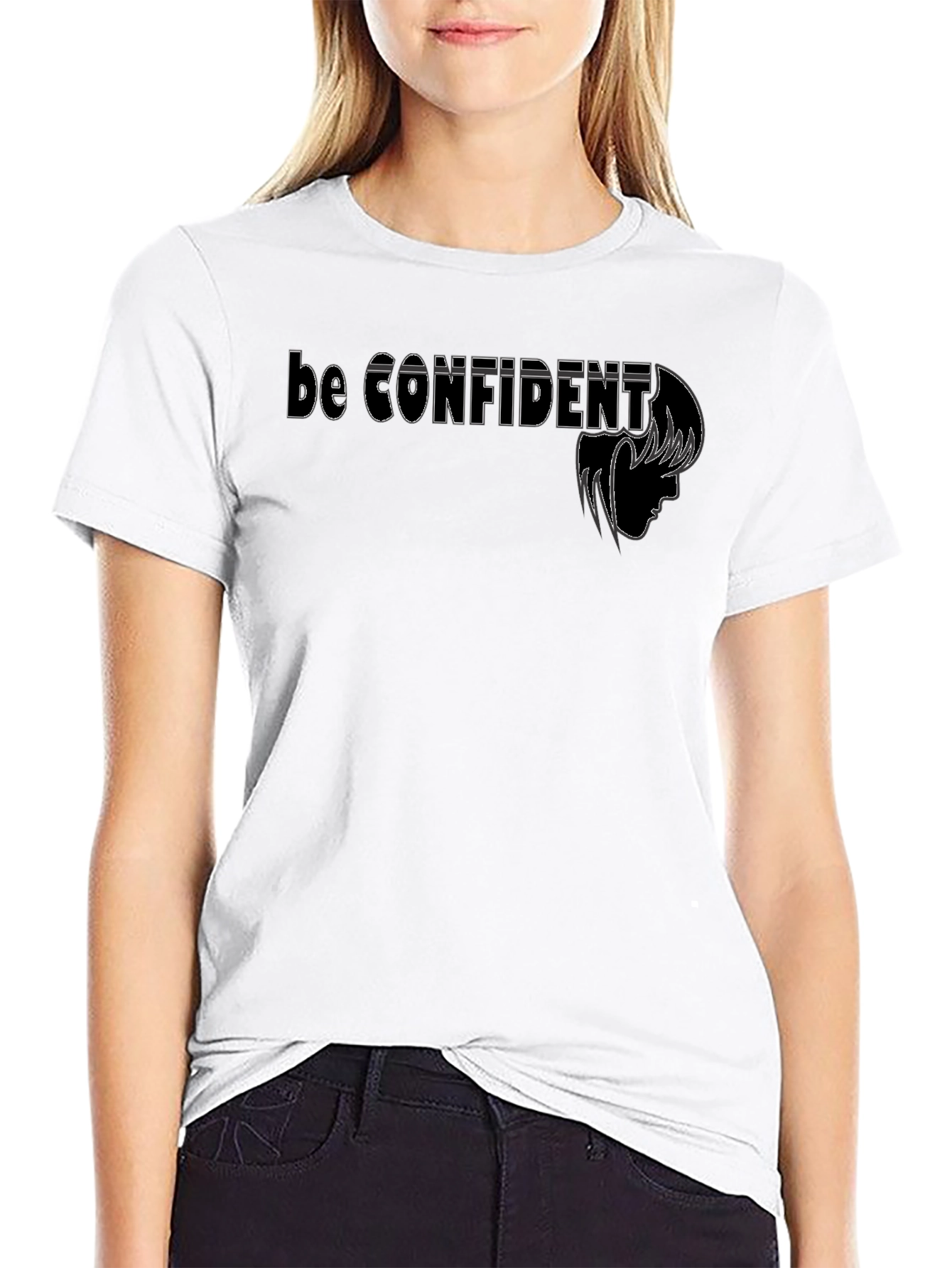 Be Confident Black Graphic Tee - Mens