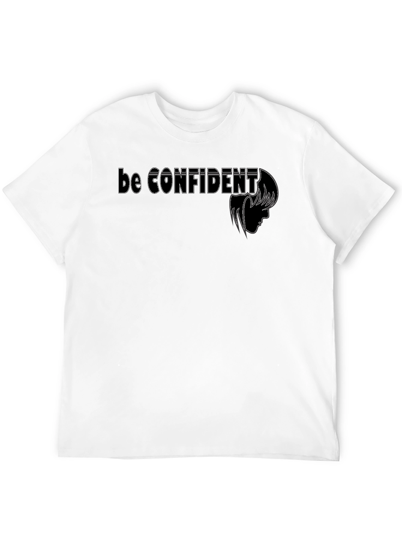 Be Confident Black Graphic Tee - Mens