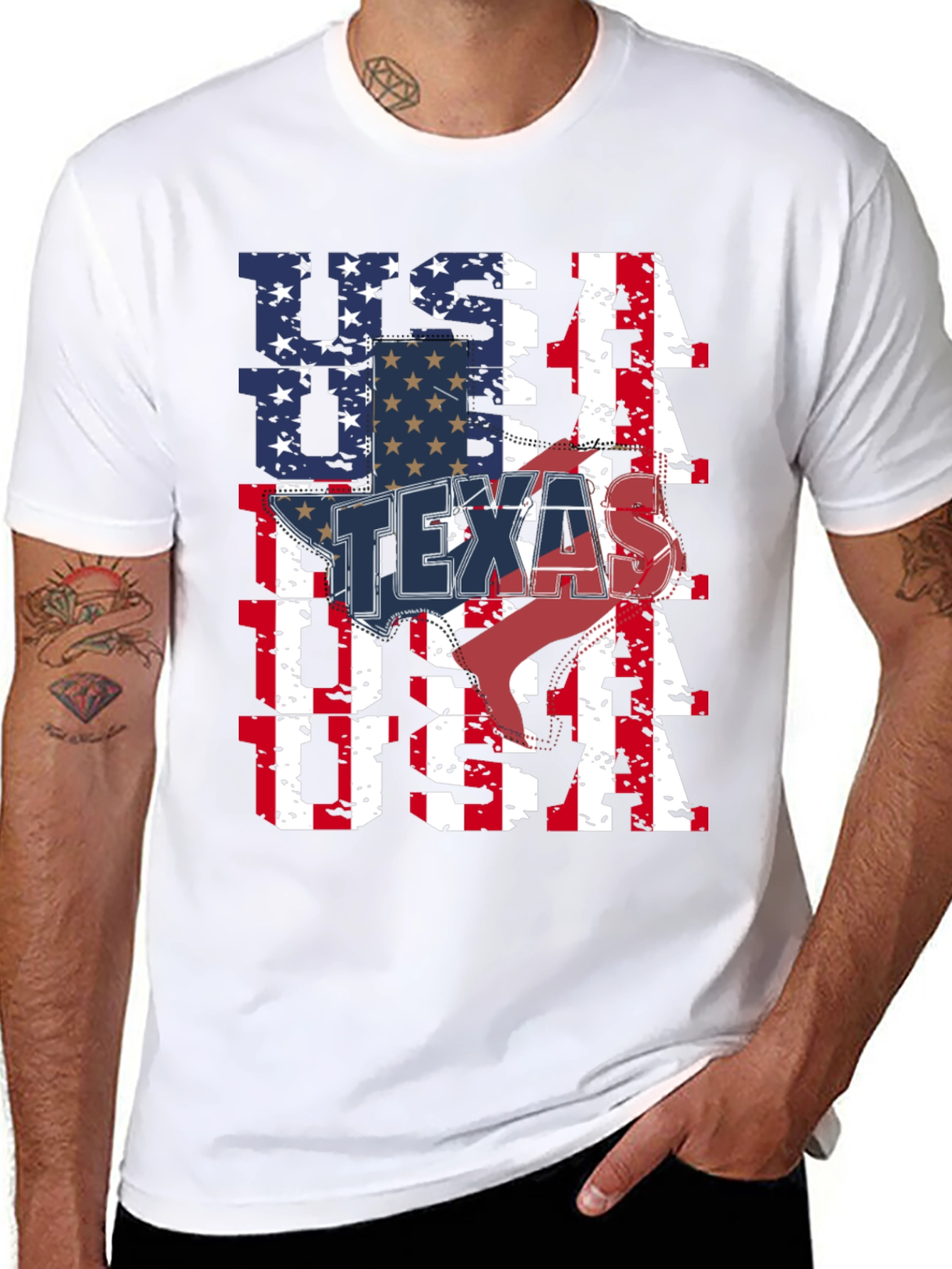 USA Texas Flag Graphic Tee