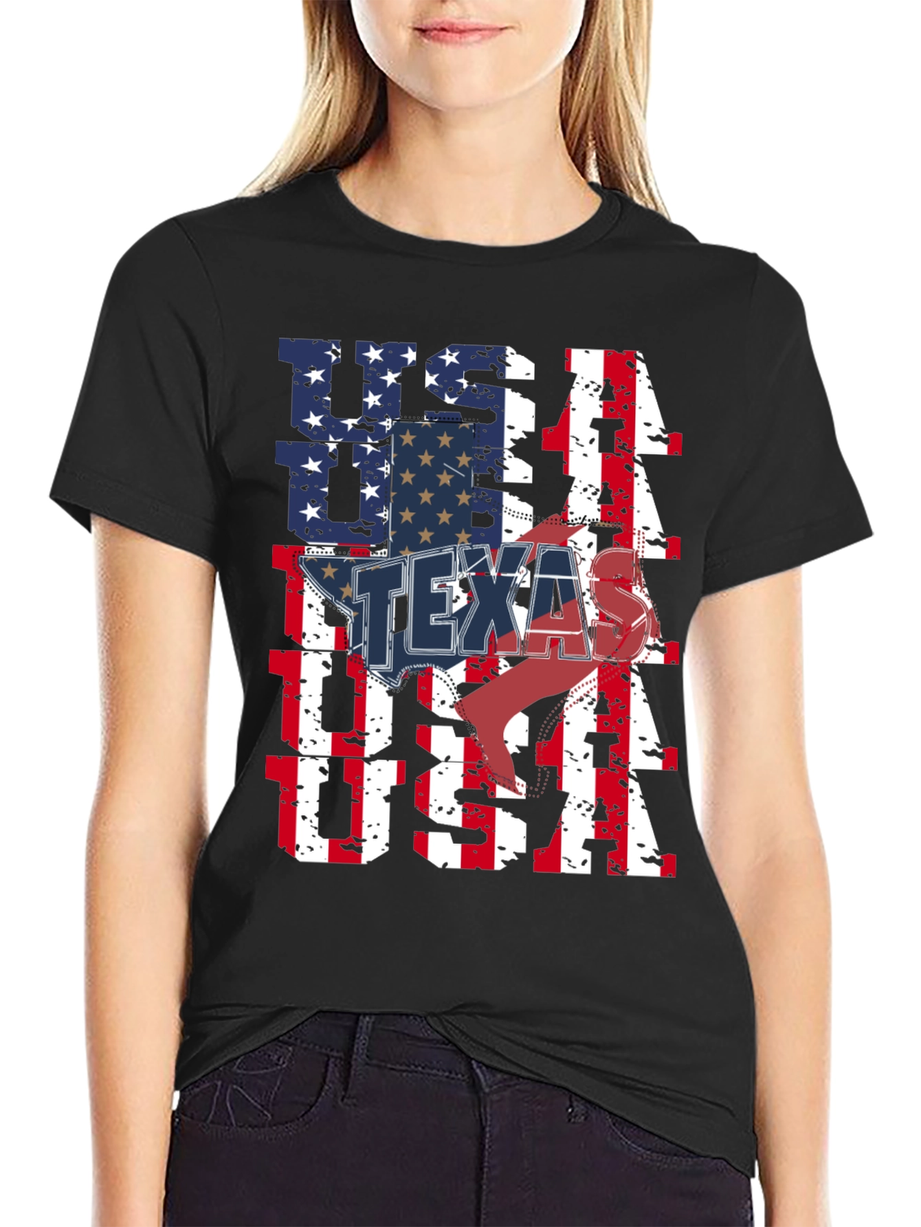 USA Texas Flag Graphic Tee