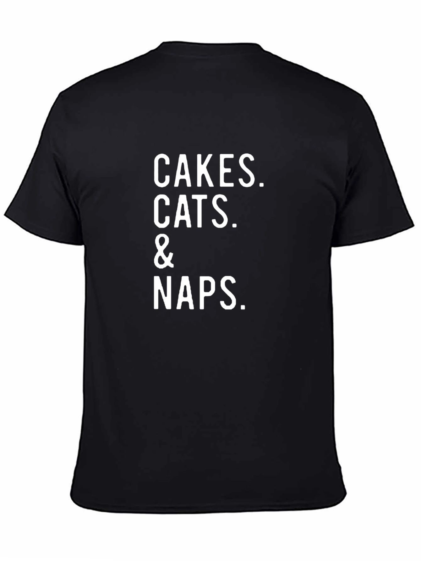 Cakes Cats & Naps Black Graphic T-Shirt