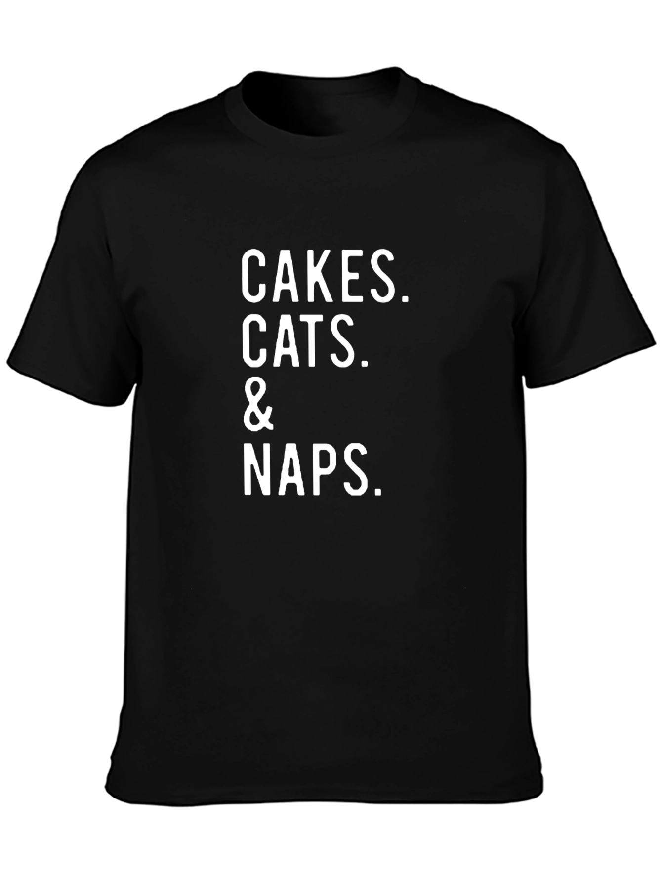 Cakes Cats & Naps Black Graphic T-Shirt