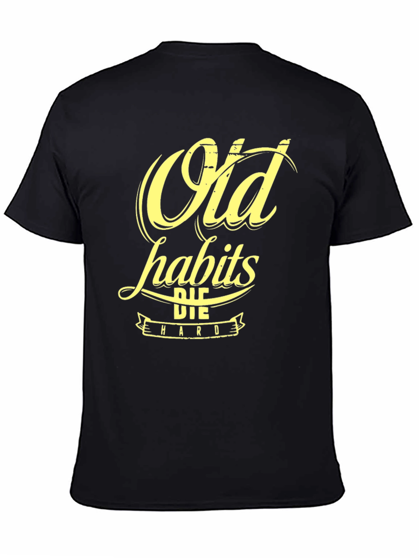 Old Habits Die Hard Graphic Tee - Black