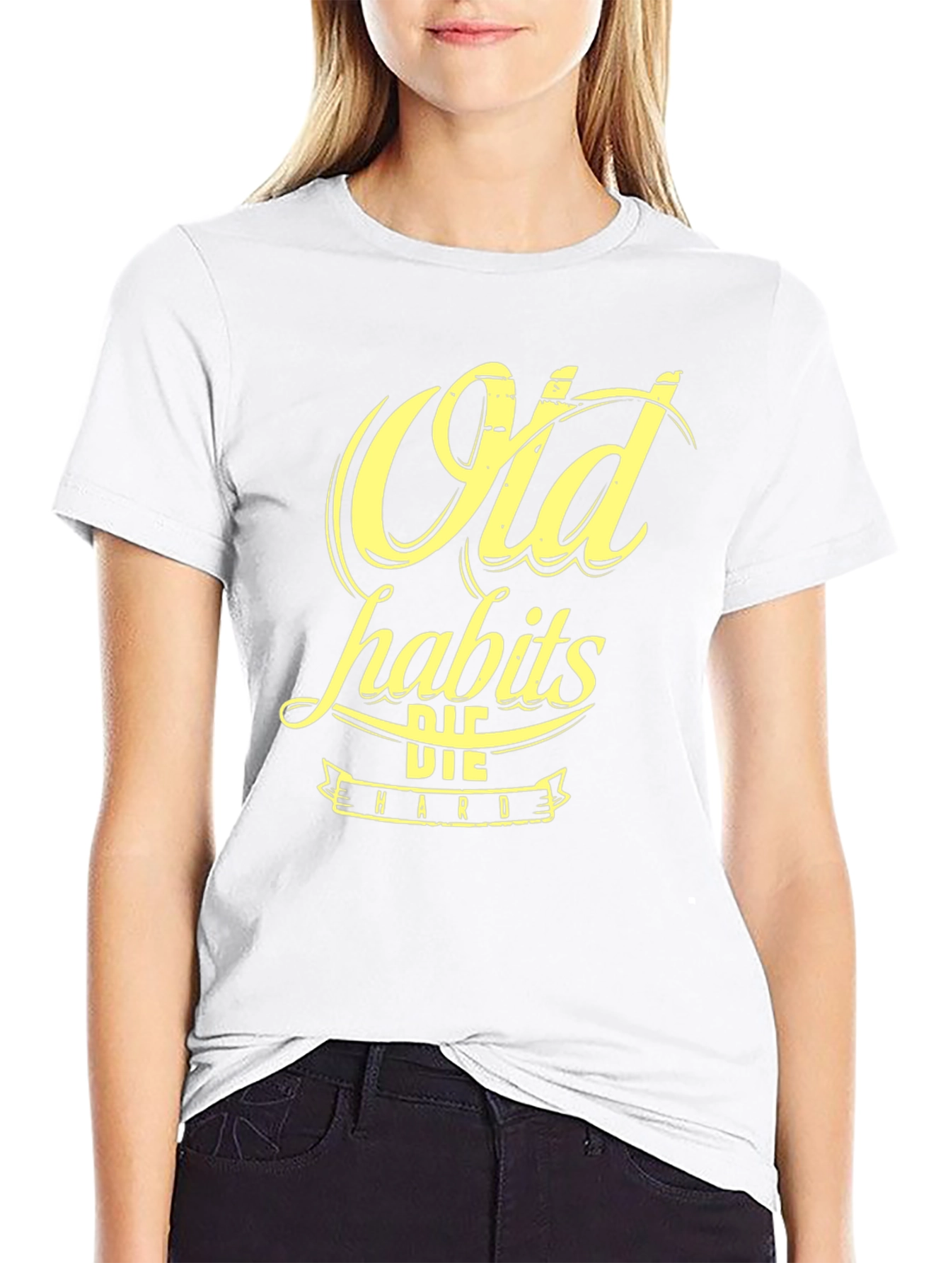 Old Habits Die Hard Graphic Tee - Black