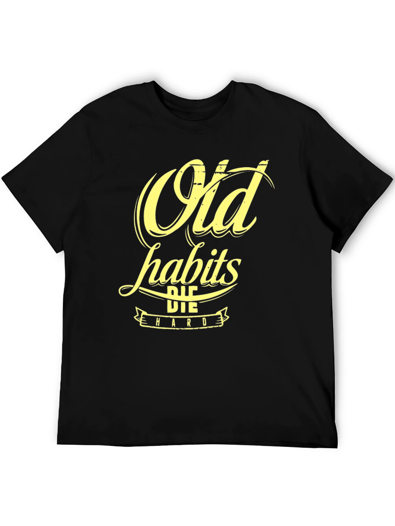 Old Habits Die Hard Graphic Tee - Black