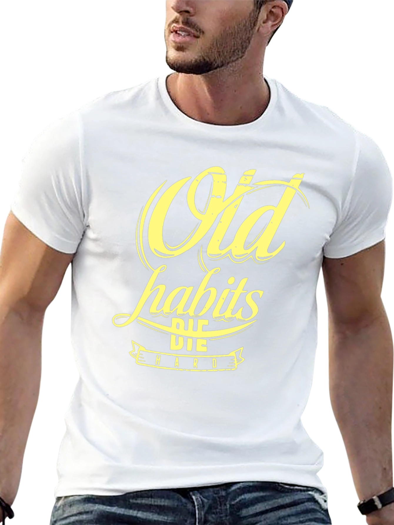 Old Habits Die Hard Graphic Tee - Black