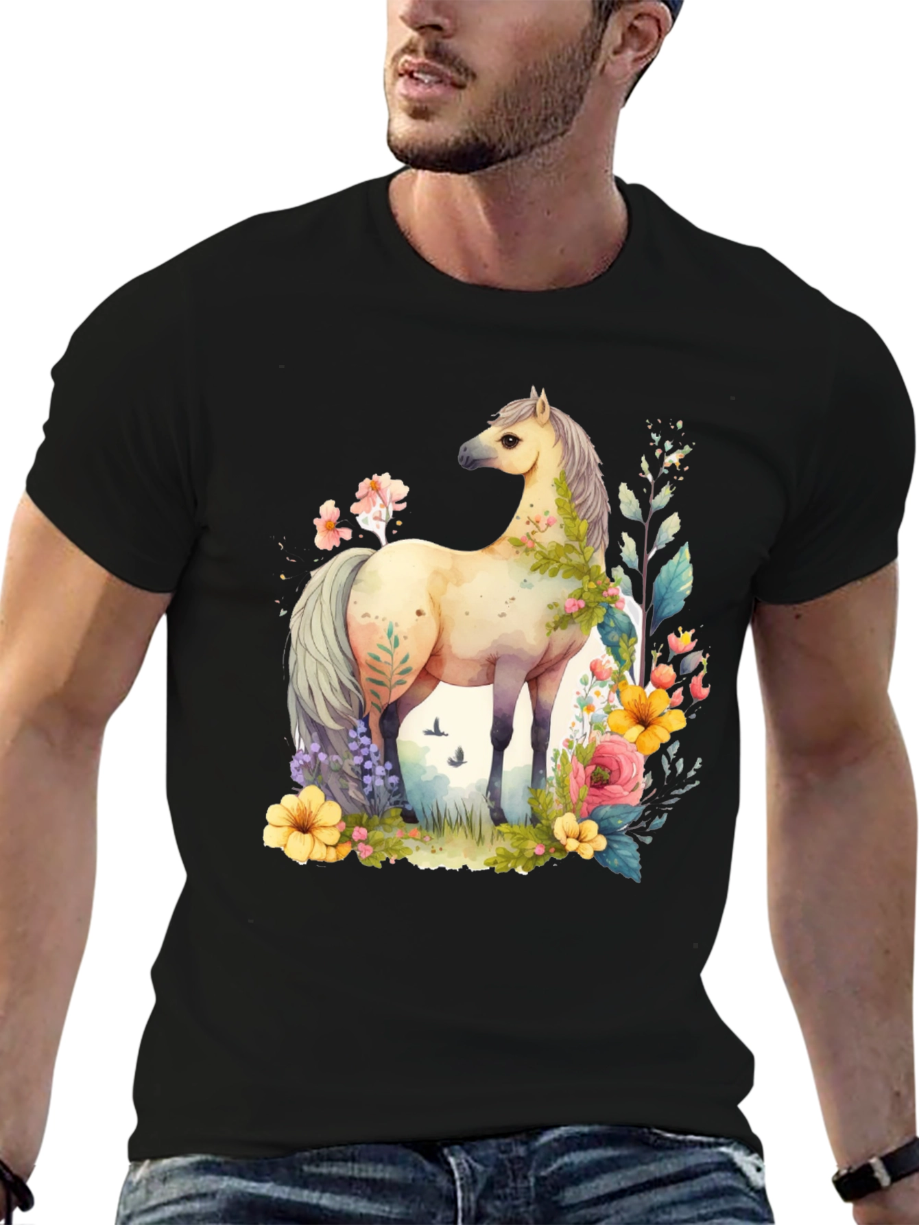 Horse Floral T-Shirt