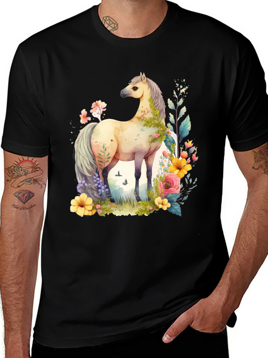 Horse Floral T-Shirt