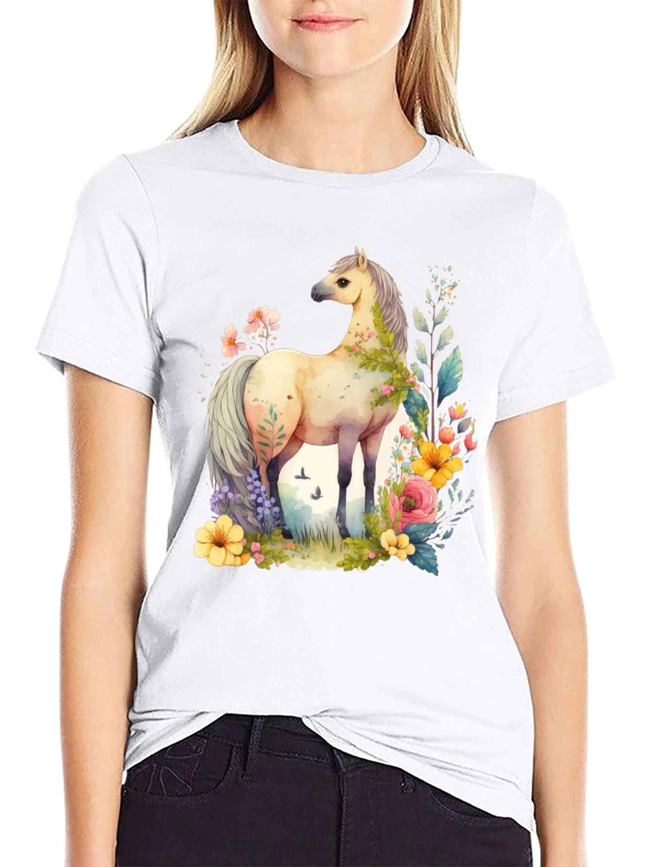 Horse Floral T-Shirt