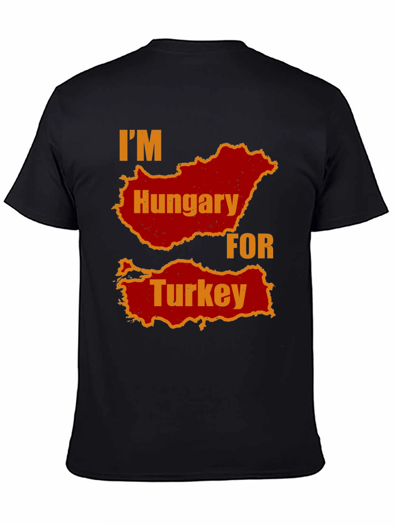 Im Hungary For Turkey Mens Black T-Shirt