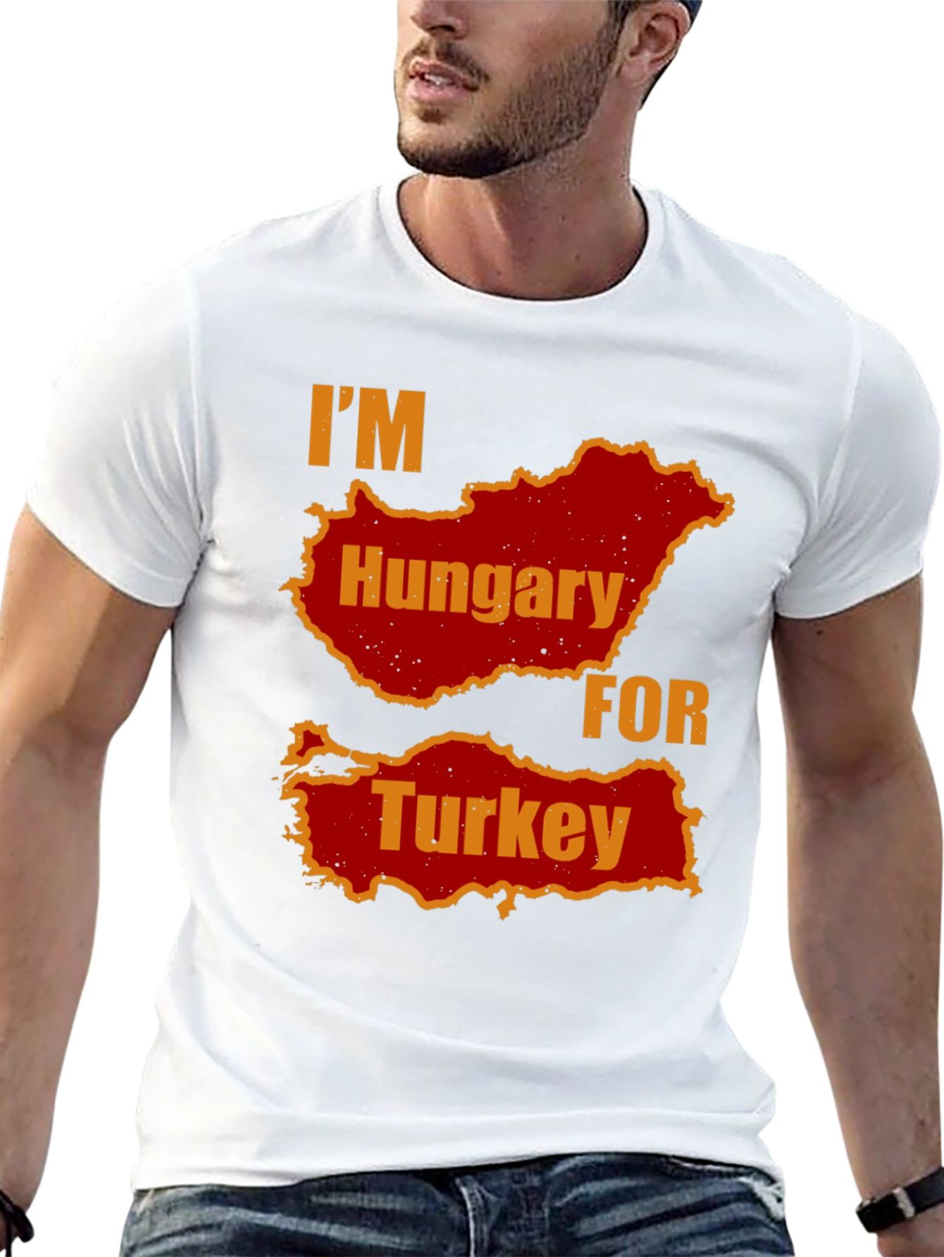 Im Hungary For Turkey Mens Black T-Shirt