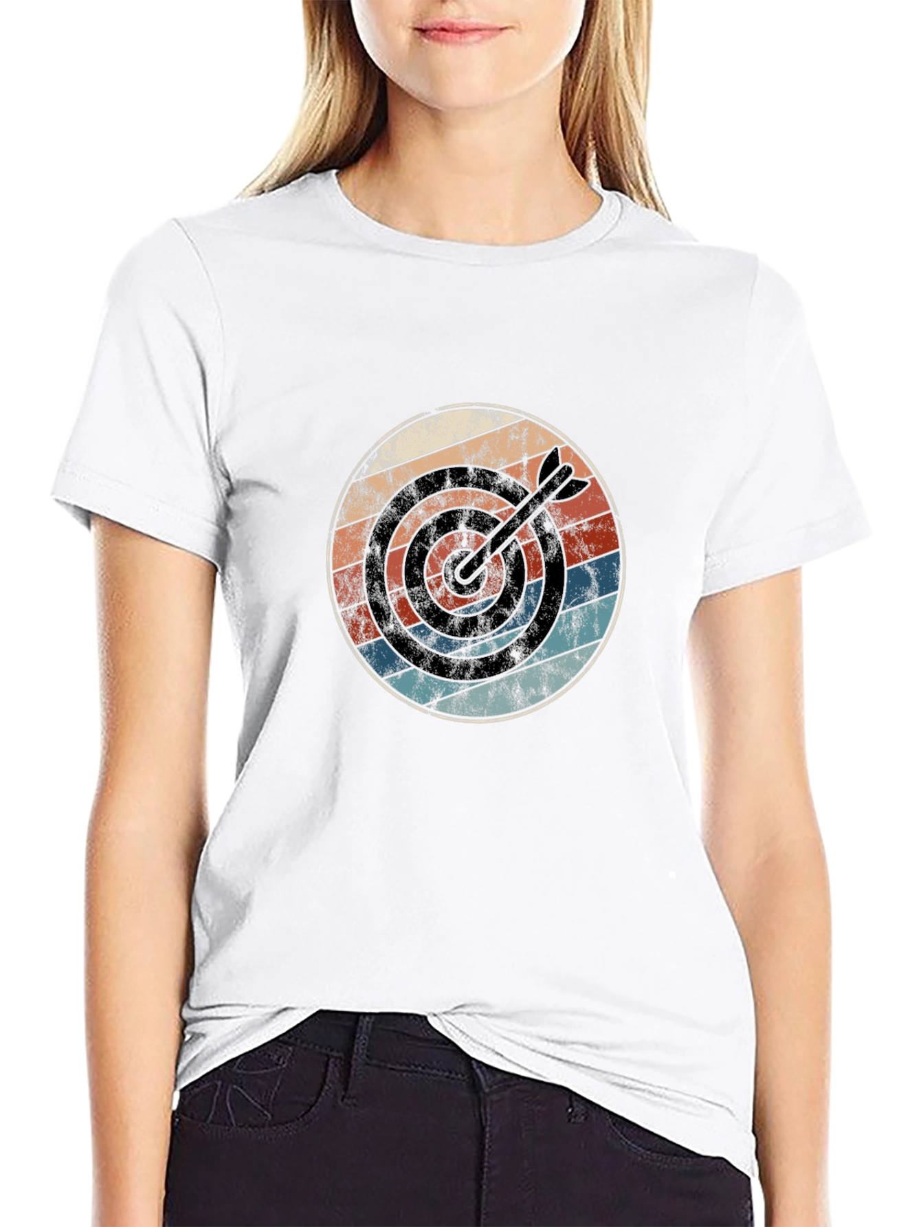 Retro Dartboard Graphic T-Shirt
