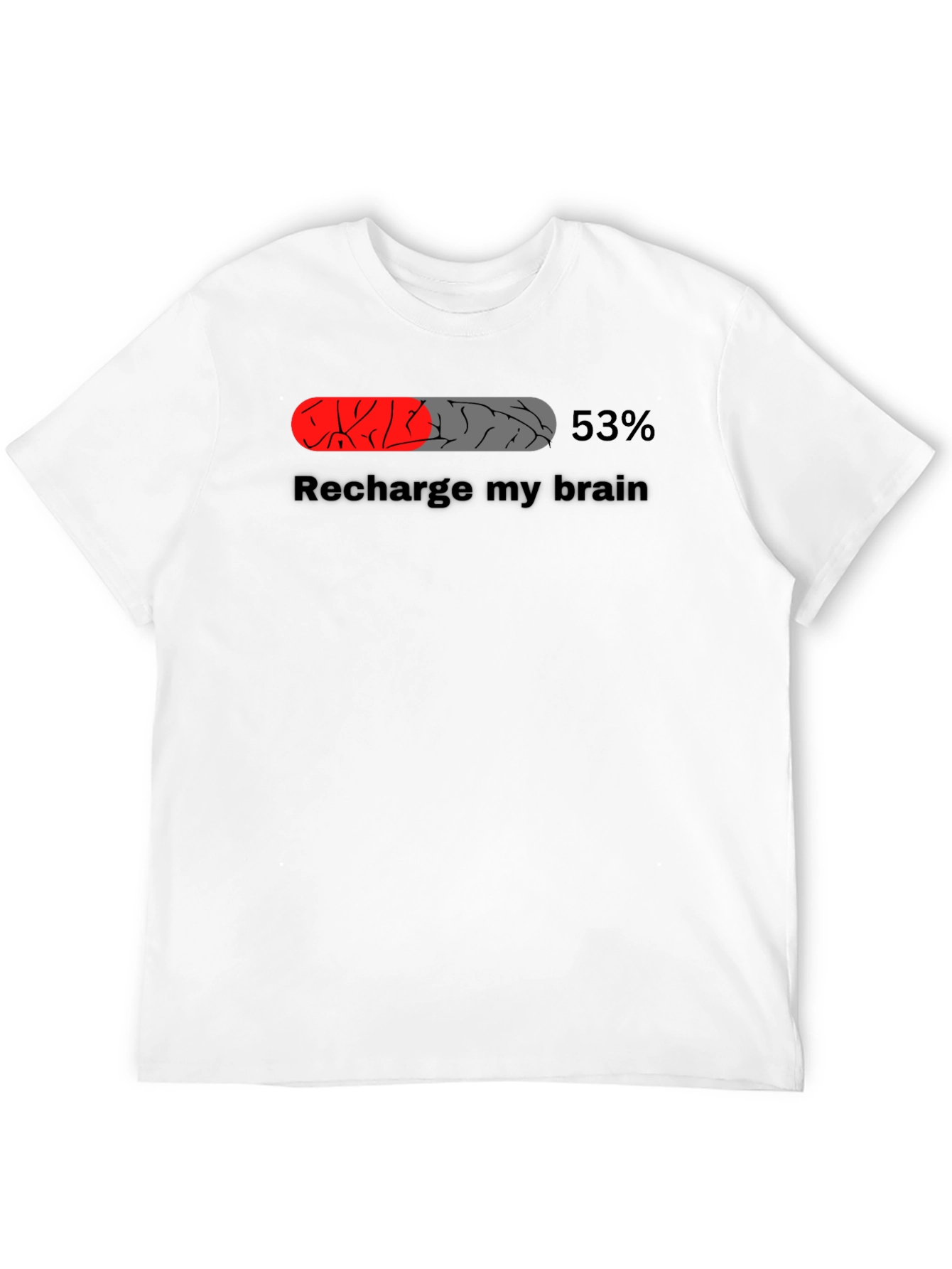 Recharge My Brain T-Shirt - Funny Novelty Tee