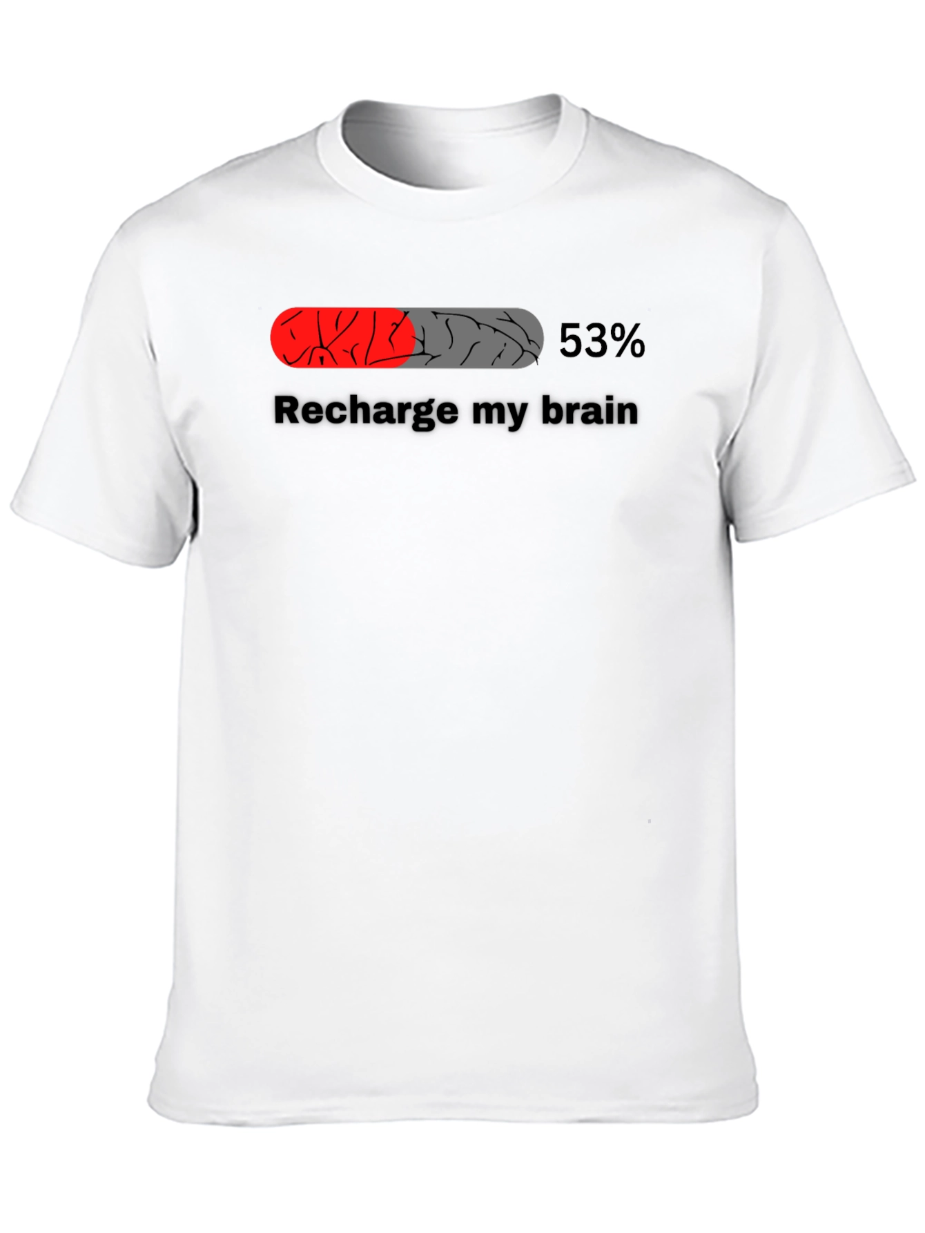 Recharge My Brain T-Shirt - Funny Novelty Tee