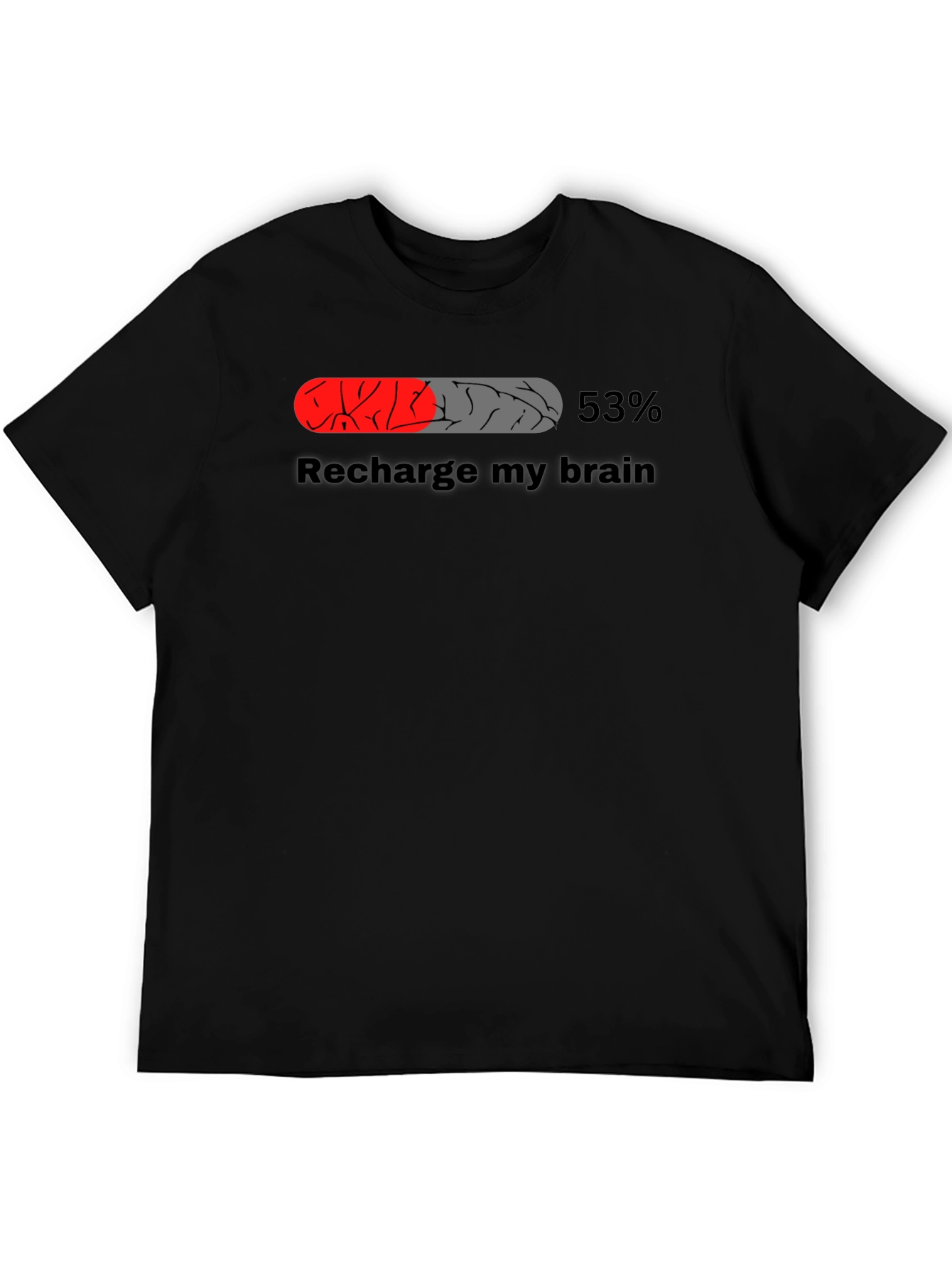 Recharge My Brain T-Shirt - Funny Novelty Tee