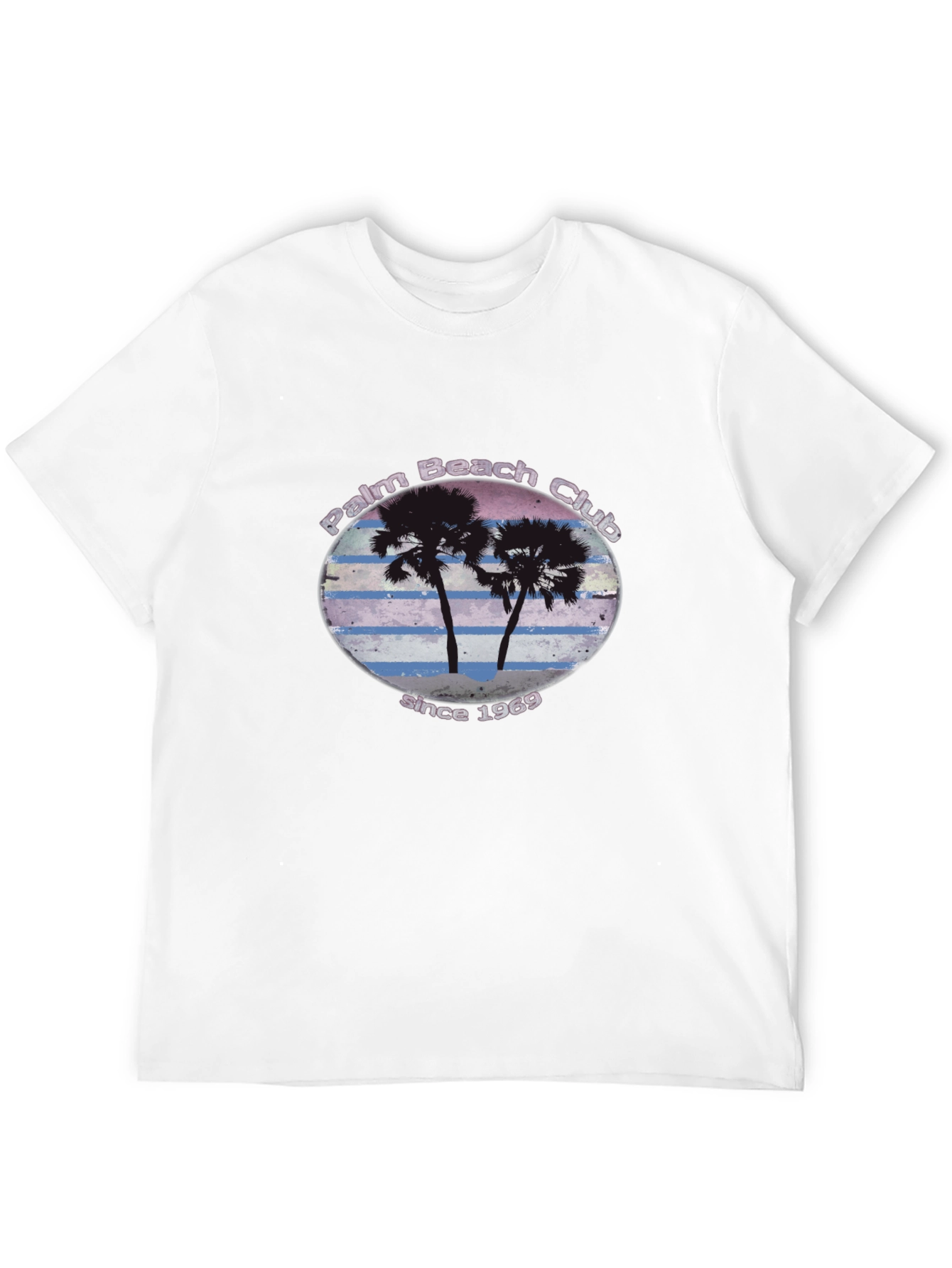 Palm Beach Club T-Shirt - Retro Palm Tree Tee