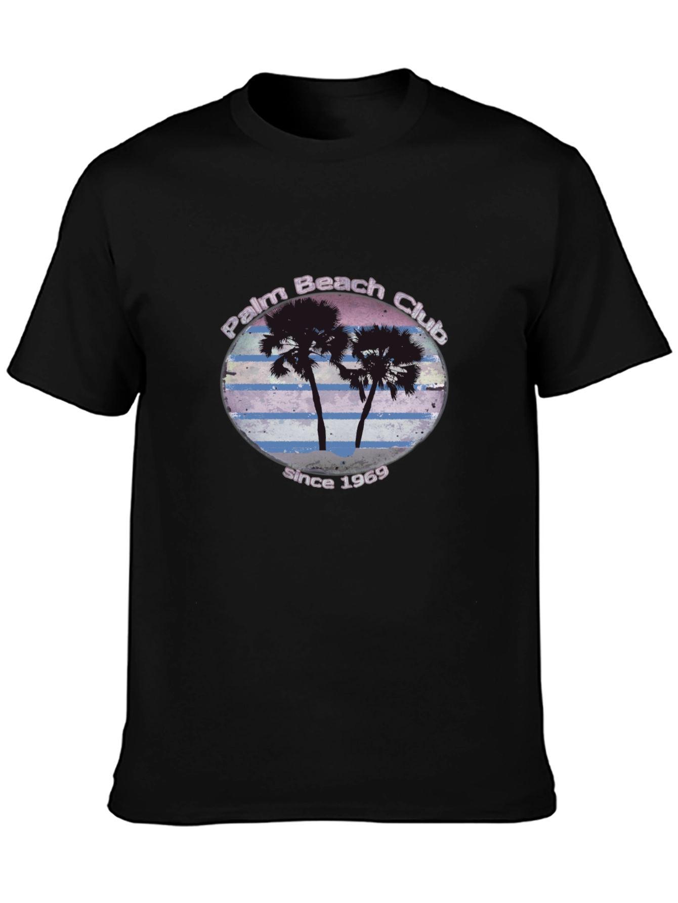 Palm Beach Club T-Shirt - Retro Palm Tree Tee