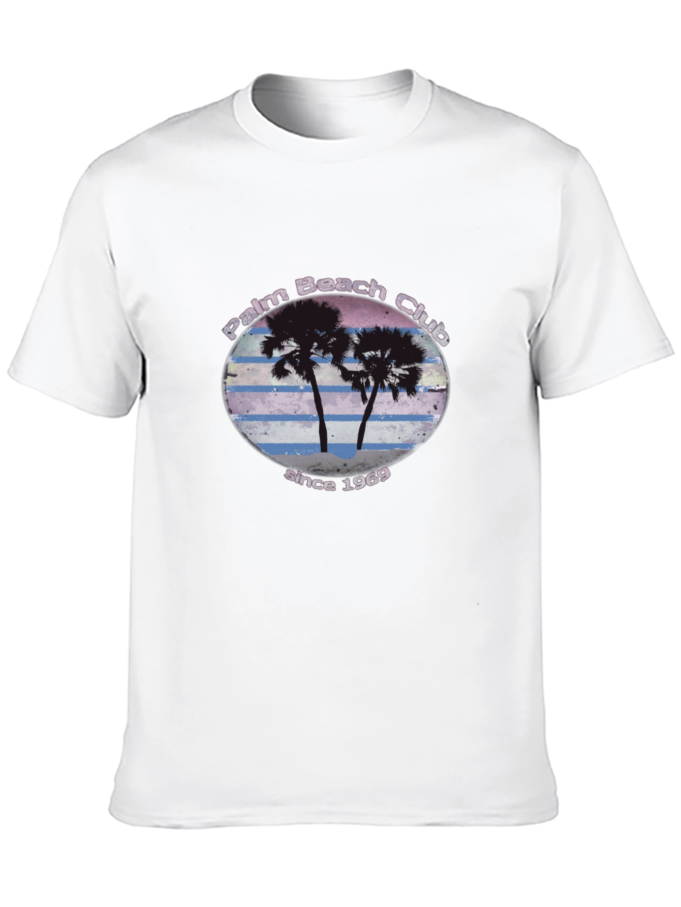 Palm Beach Club T-Shirt - Retro Palm Tree Tee