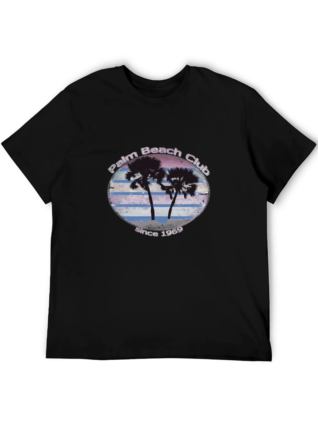 Palm Beach Club T-Shirt - Retro Palm Tree Tee