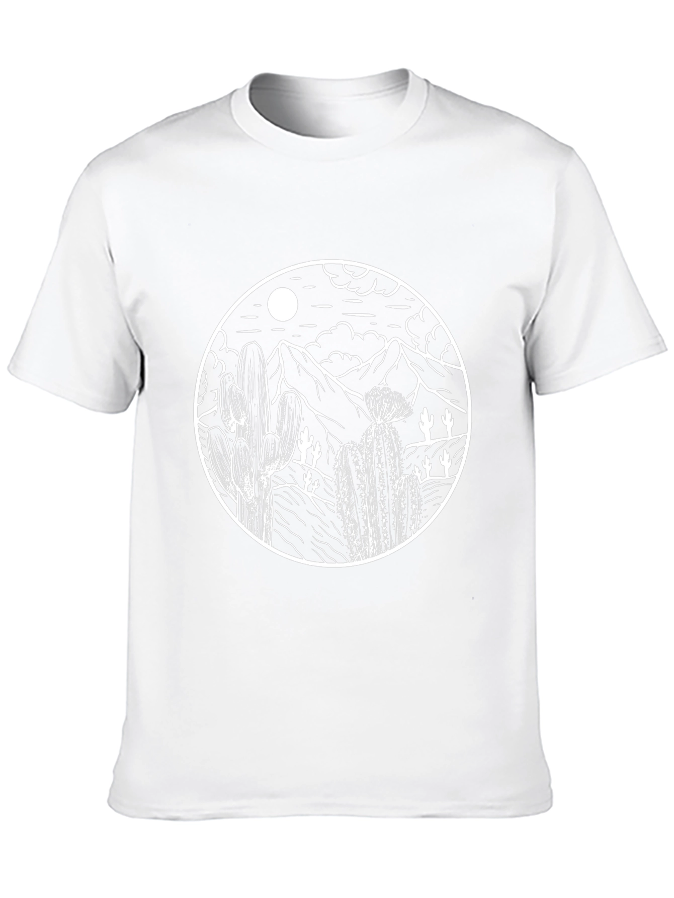 Cactus Desert Graphic T-Shirt - Mens Black Tee