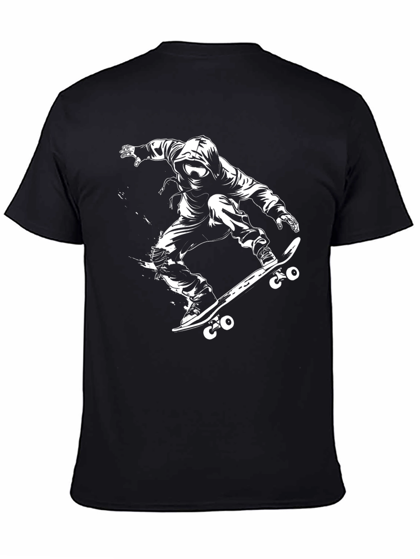Skateboarder Graphic Black T-Shirt