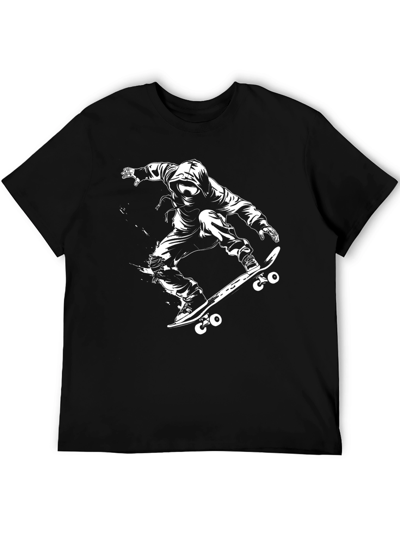 Skateboarder Graphic Black T-Shirt