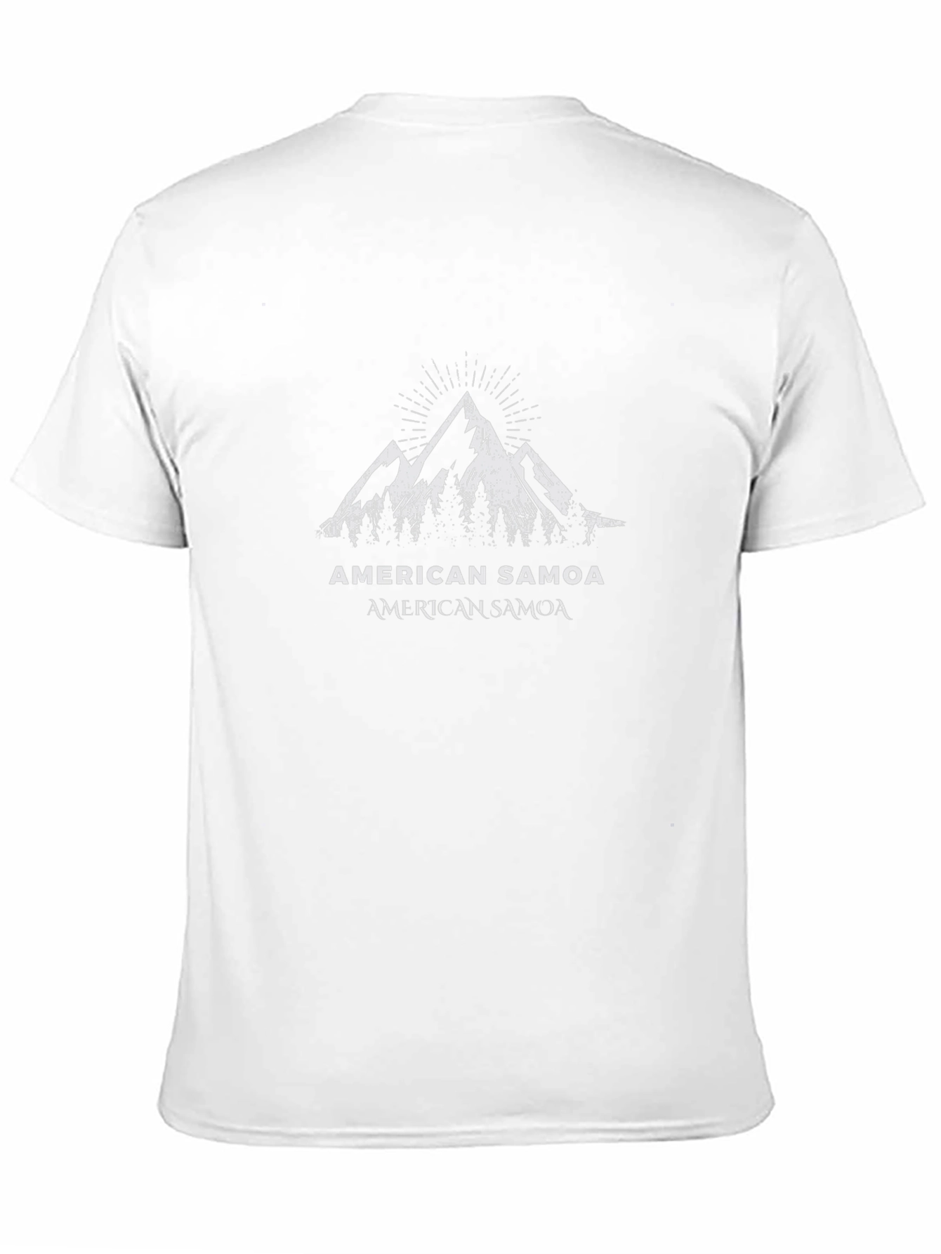 American Samoa Mountain T-Shirt - Unisex Black Tee