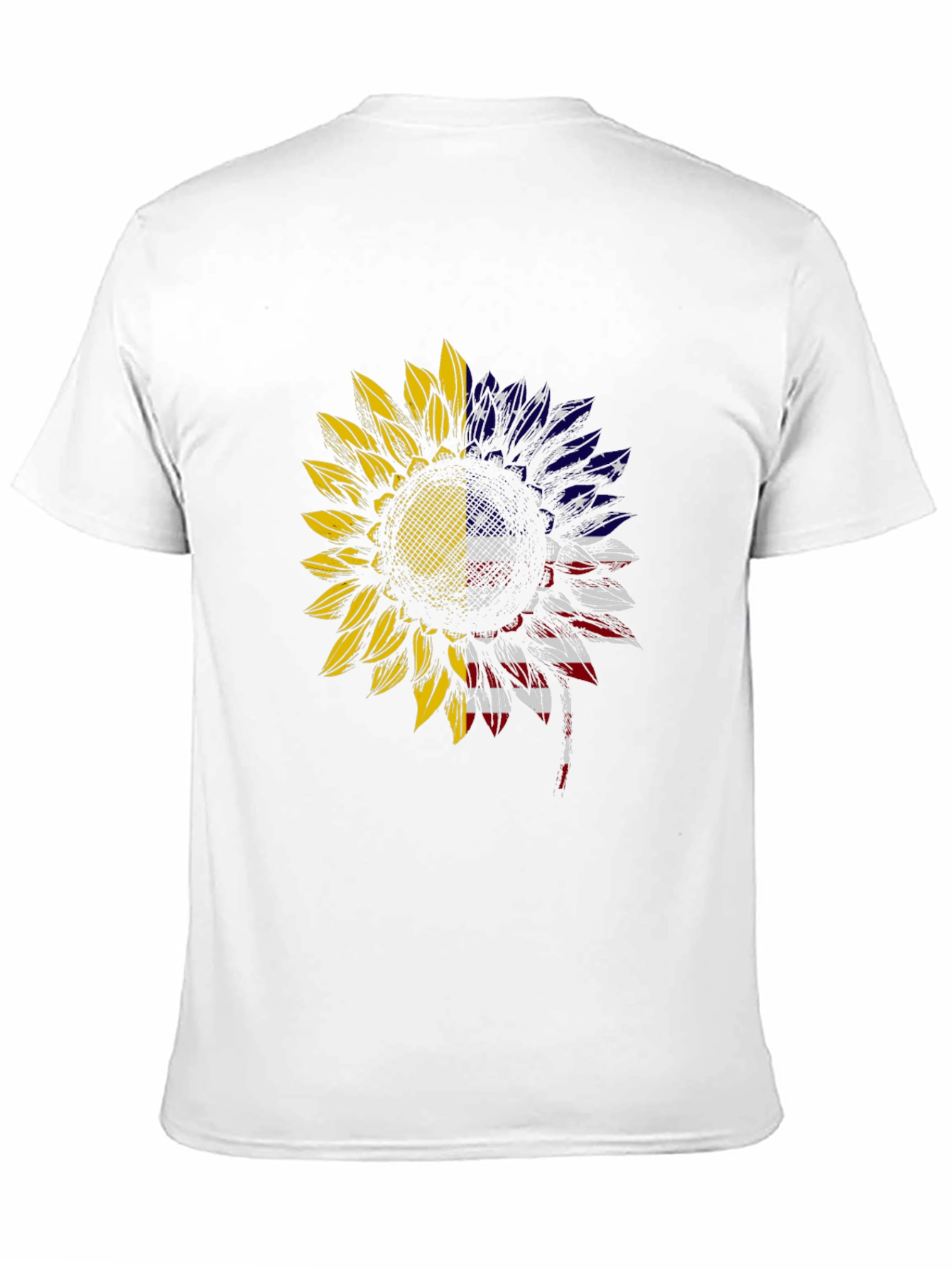 Sunflower US Flag Mens T-Shirt