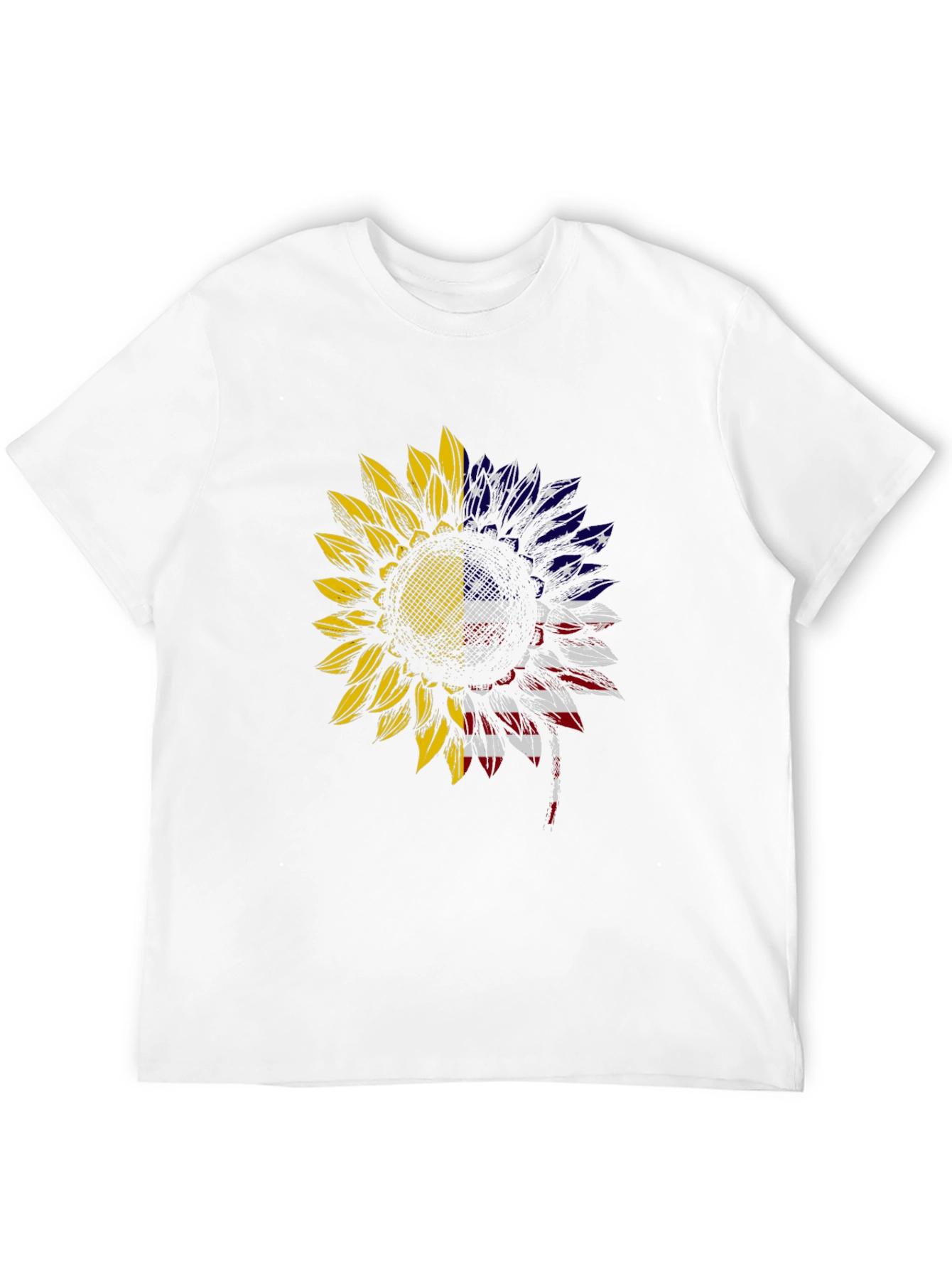 Sunflower US Flag Mens T-Shirt
