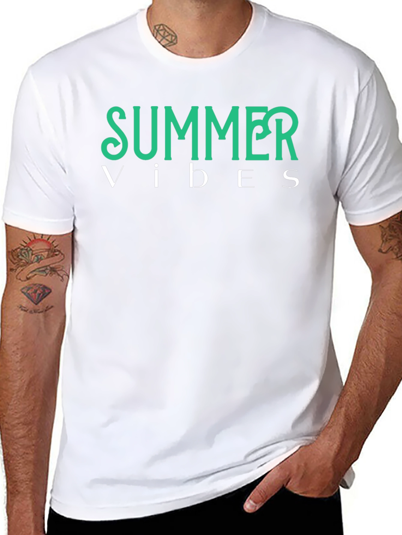Summer Vibes Graphic Tee - Black