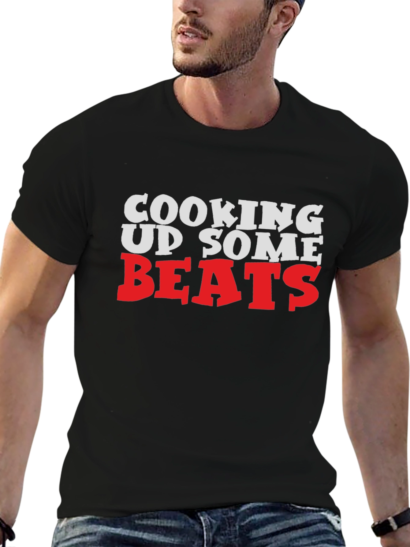 Cooking Up Some Beats - Black Graphic Tee