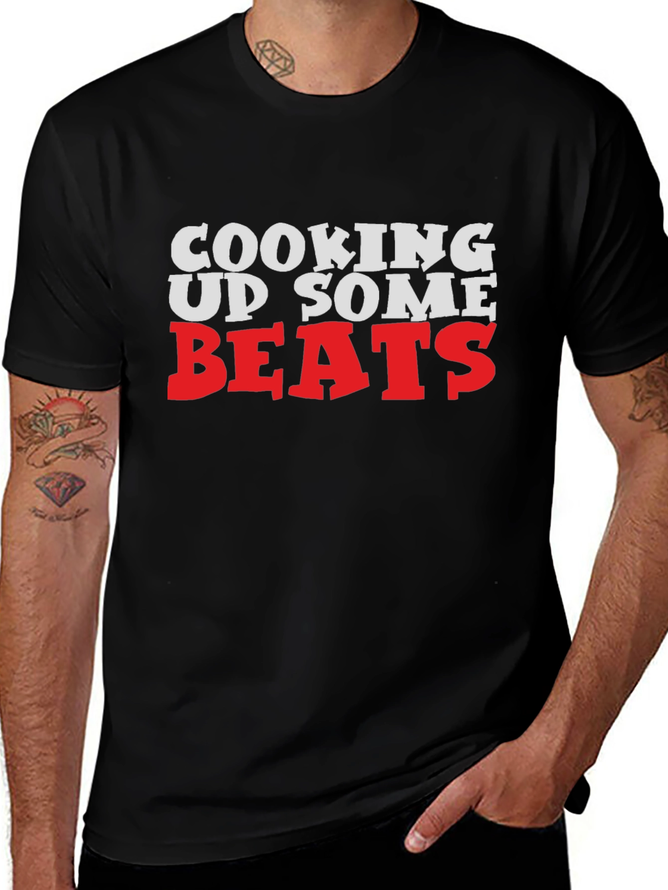 Cooking Up Some Beats - Black Graphic Tee