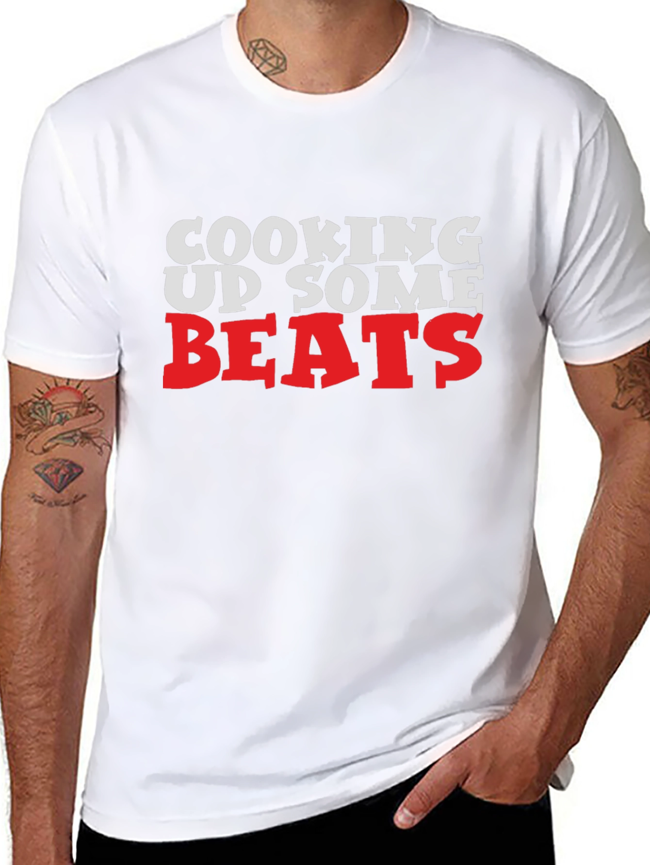 Cooking Up Some Beats - Black Graphic Tee