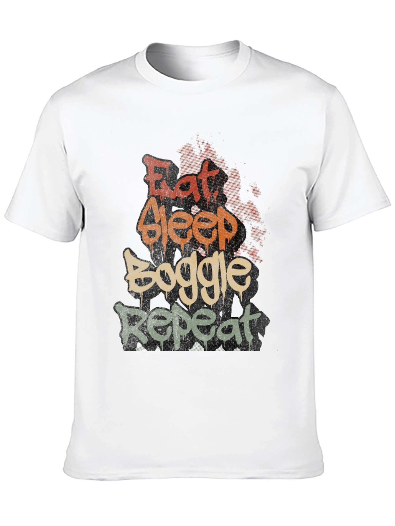 Eat Sleep Boggle Repeat Graphic T-Shirt